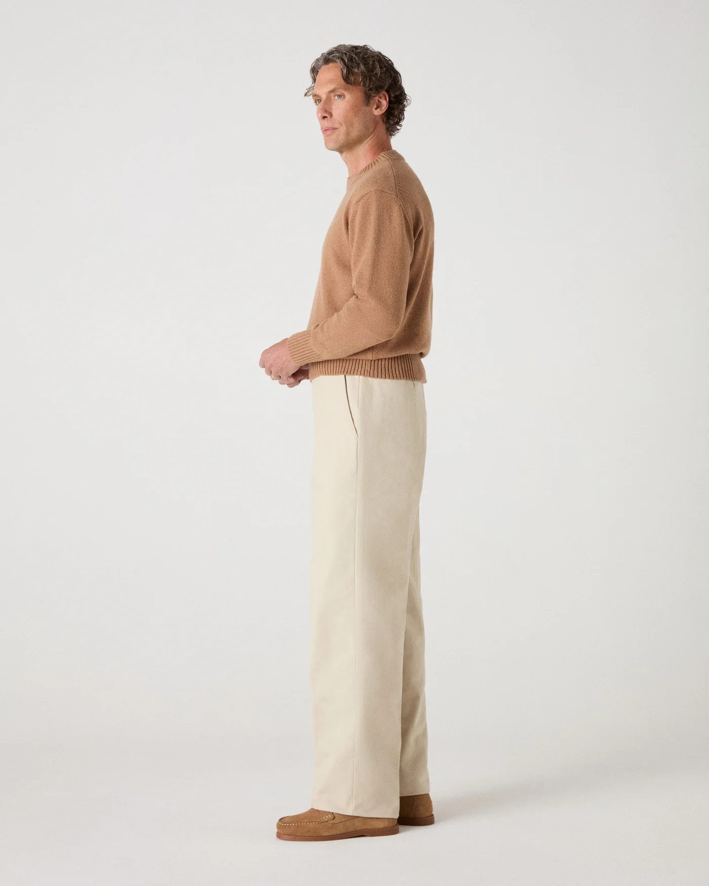 Alfredo Cotton Trousers - Cream — view 2