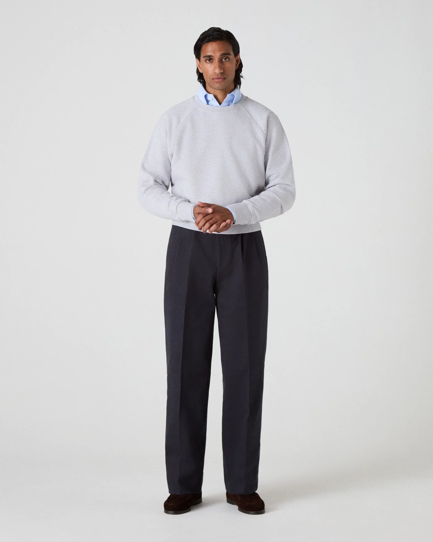 Alfredo Cotton Trousers - Dark Navy