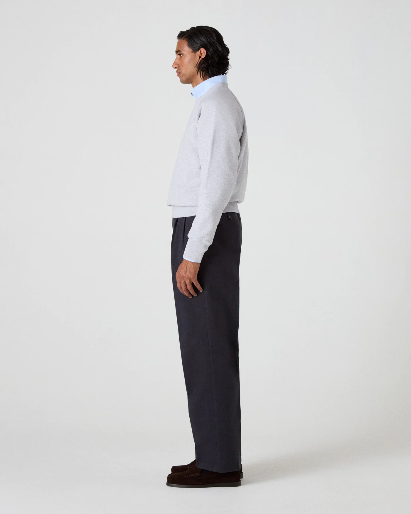 Alfredo Cotton Trousers - Dark Navy — view 2