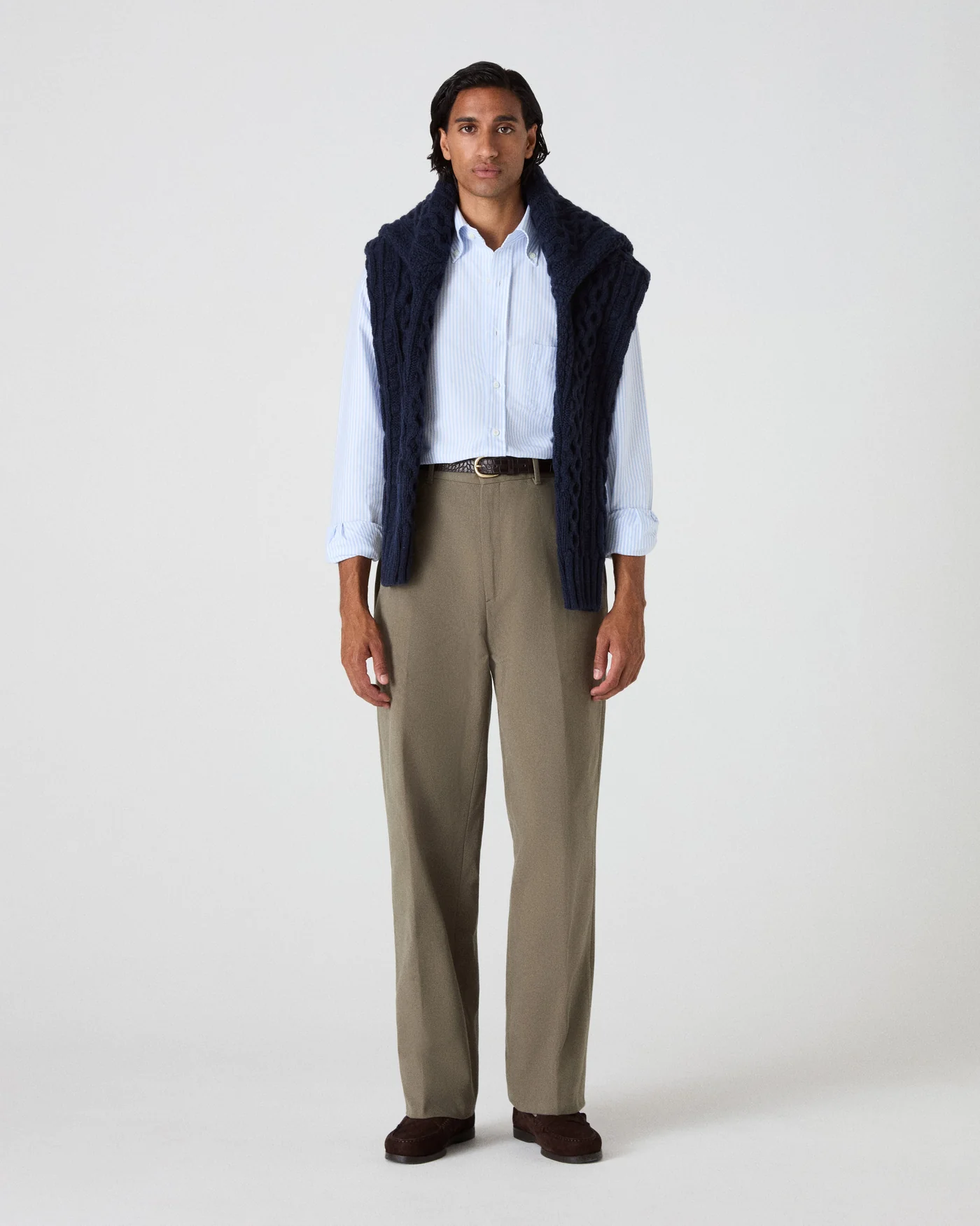 Alfredo Cotton Trousers - Lovat