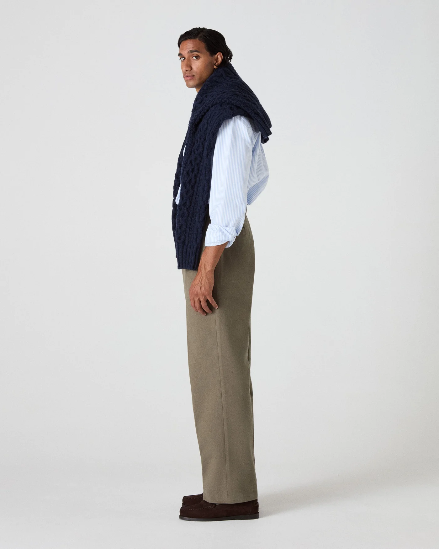 Alfredo Cotton Trousers - Lovat — view 2