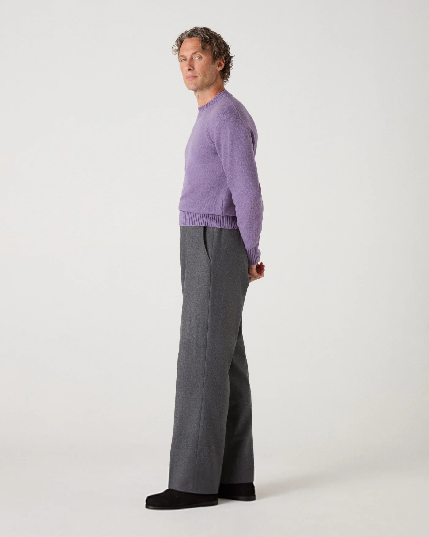 Alfredo Flannel Trousers - Mid Grey — view 2