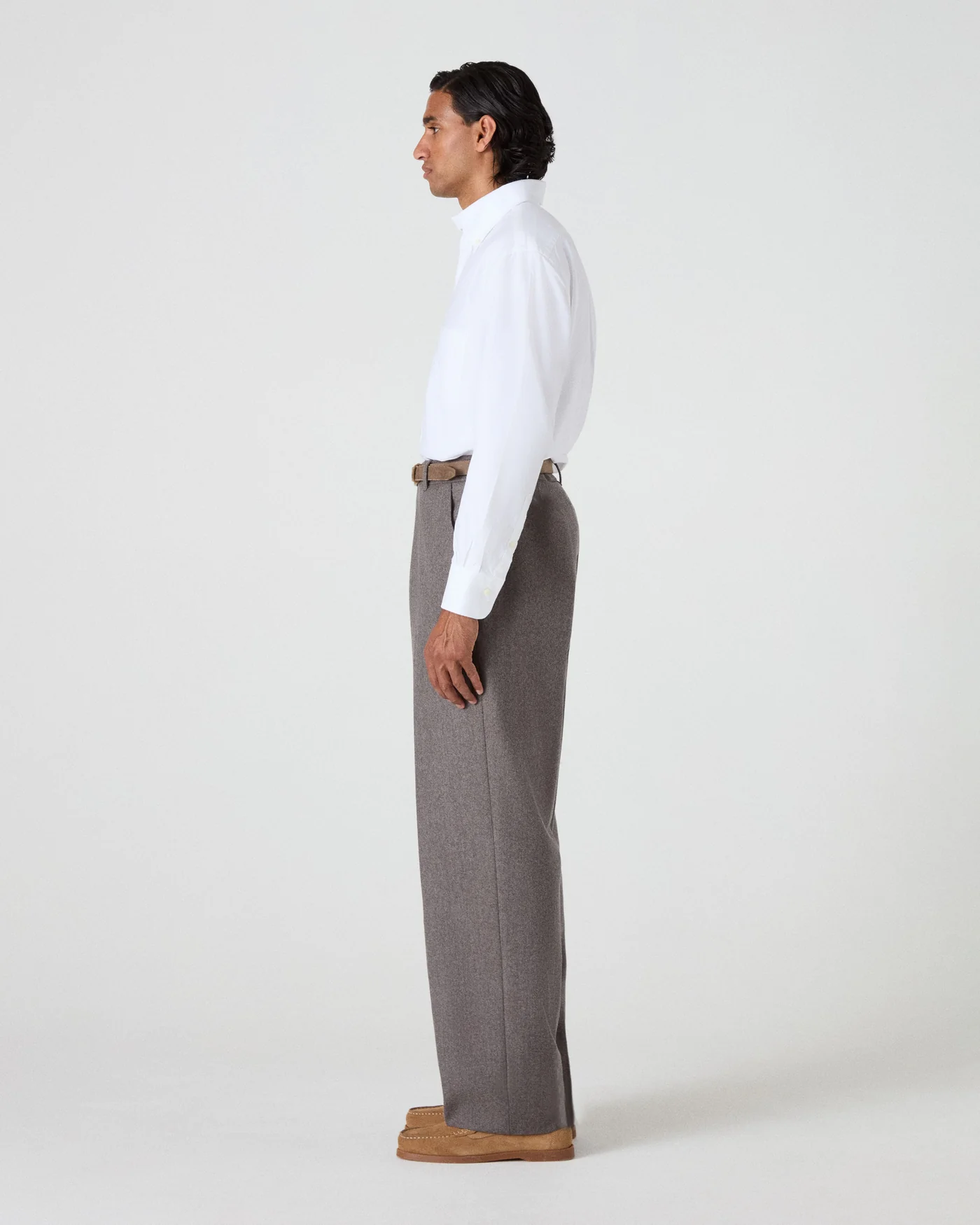 Alfredo Flannel Trousers - Taupe — view 2