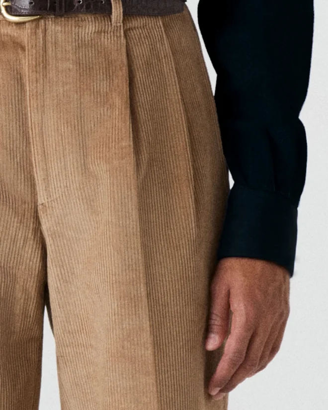 Antonello Corduroy Trousers - Fawn — view 2