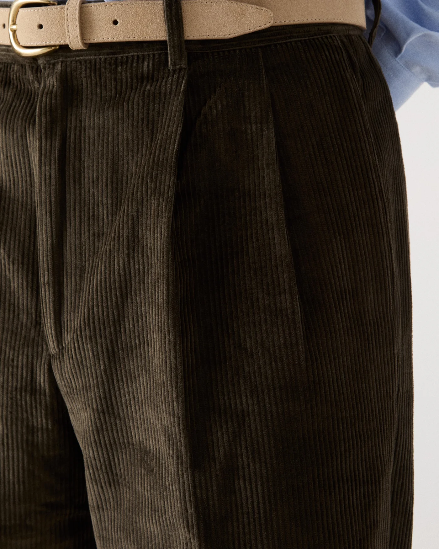 Antonello Corduroy Trousers - Olive — view 2