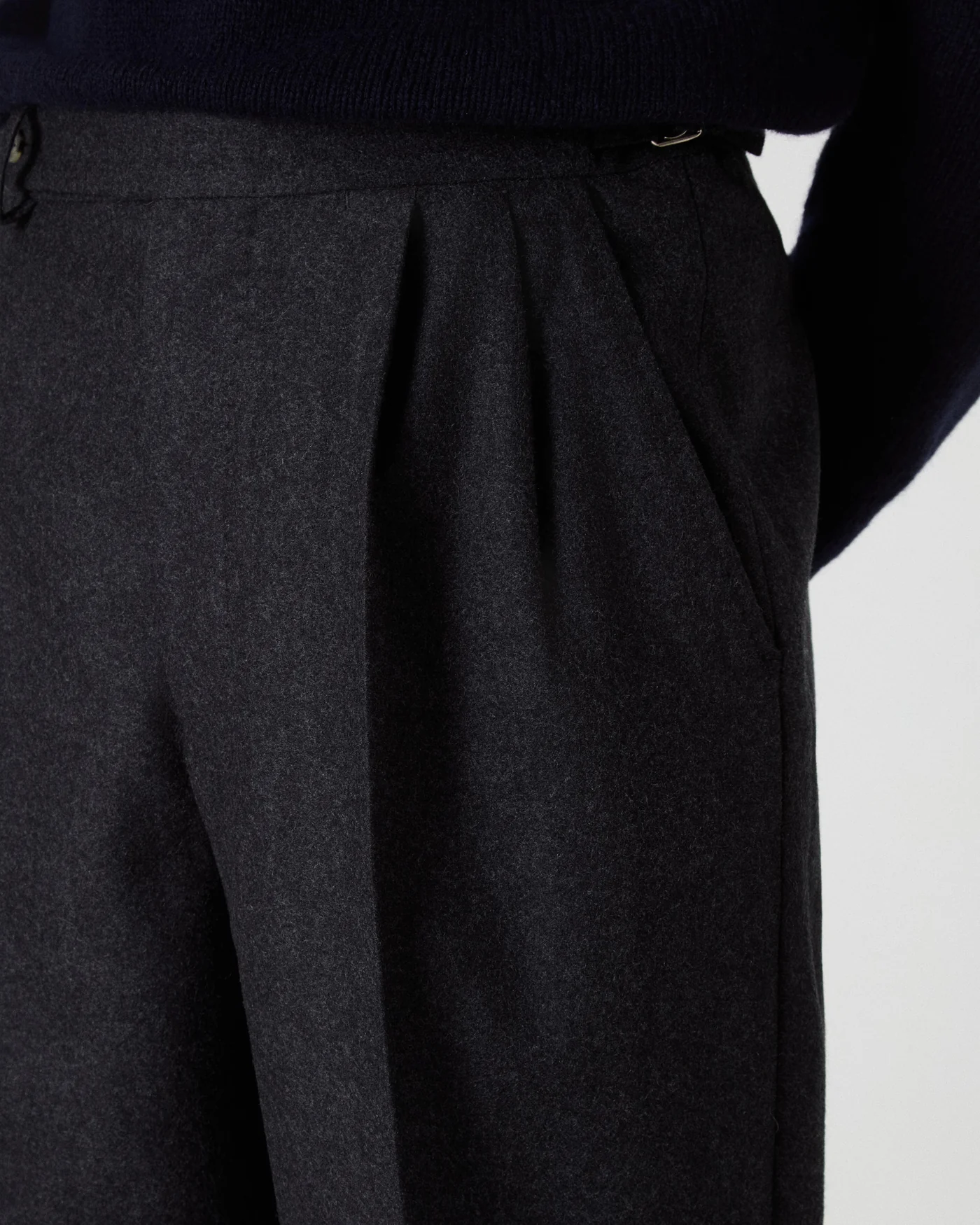 August Flannel Trousers - Charcoal — view 2
