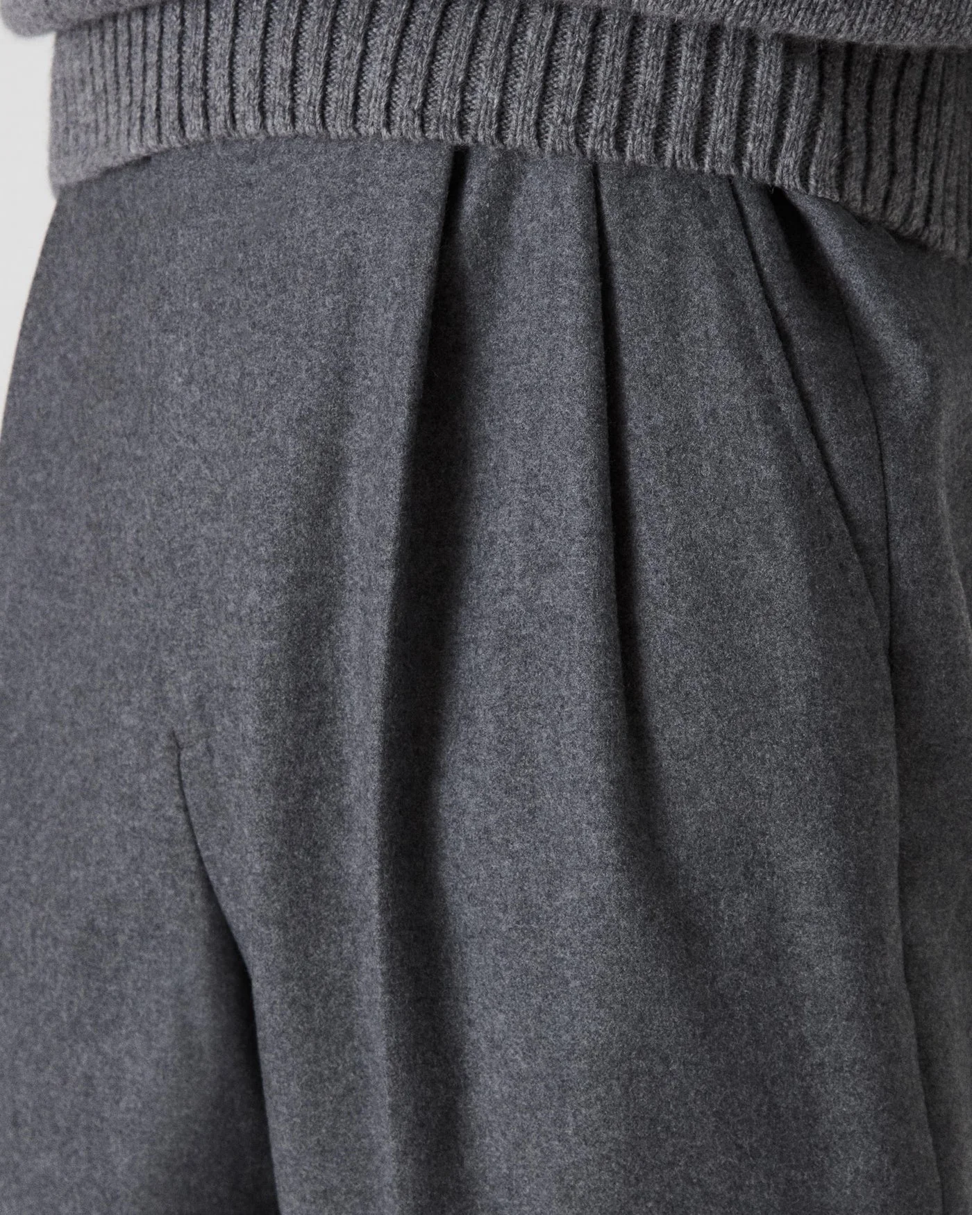 August Flannel Trousers - Mid Grey — view 2