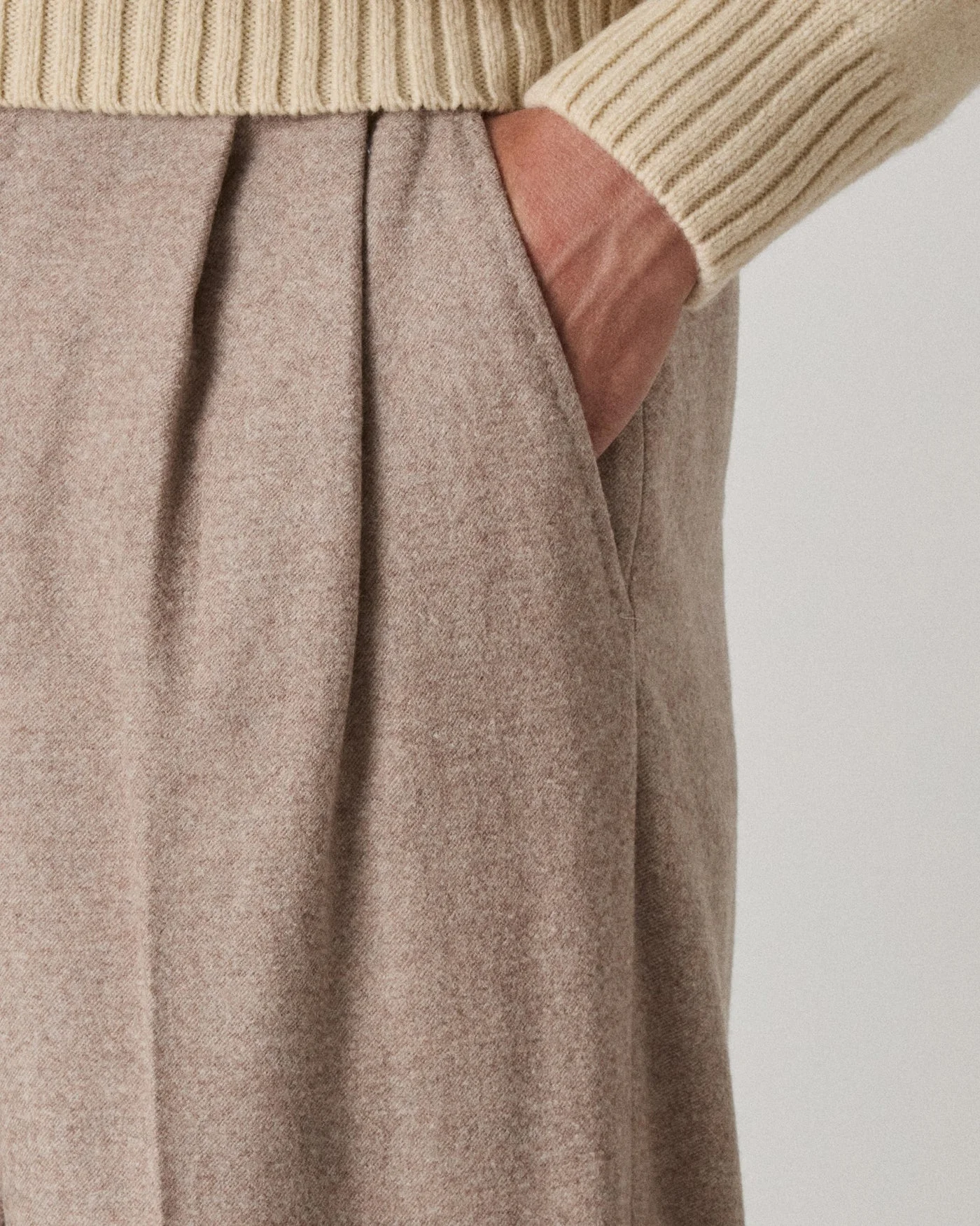 August Flannel Trousers - Sand — view 2