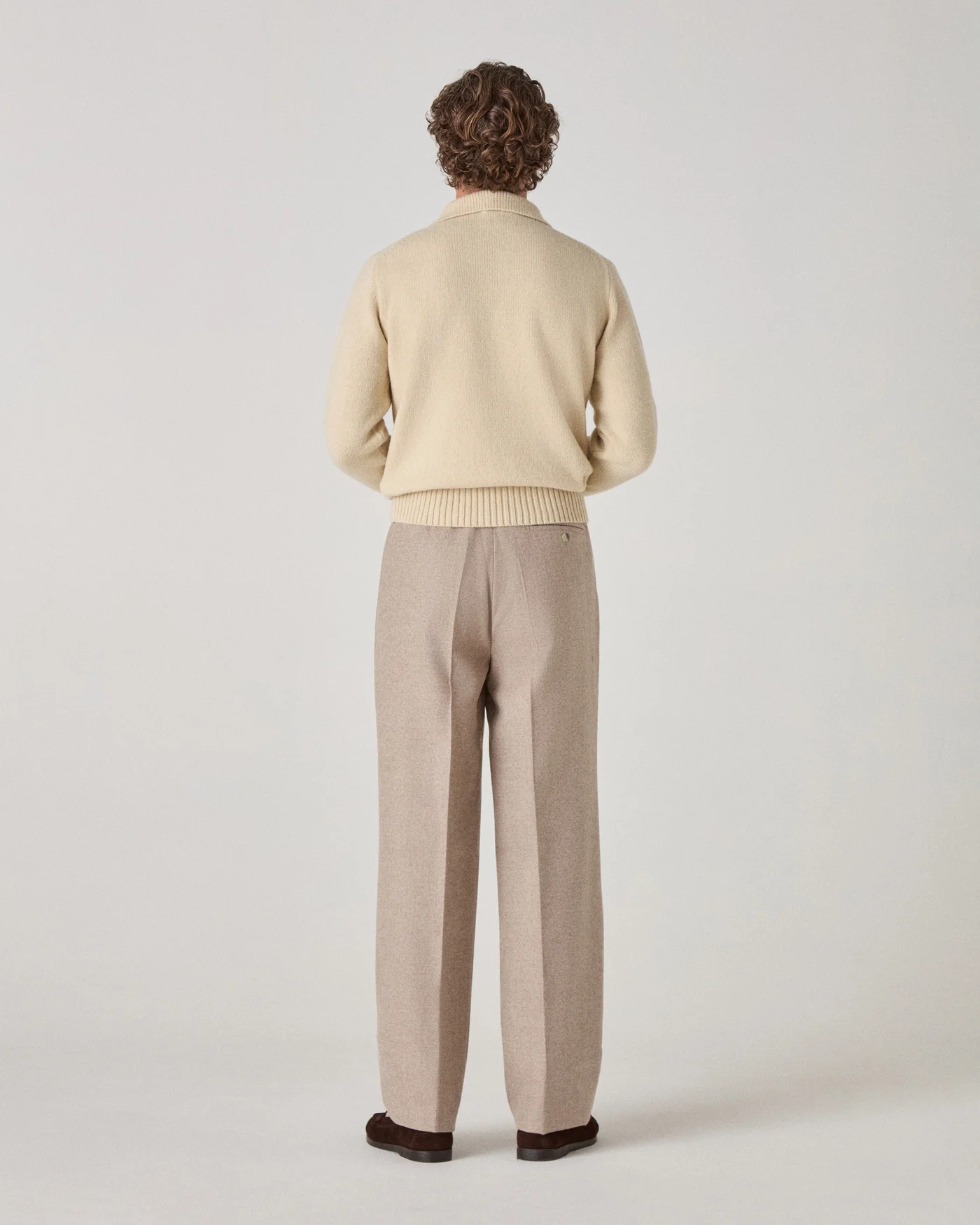 August Flannel Trousers - Sand — view 4