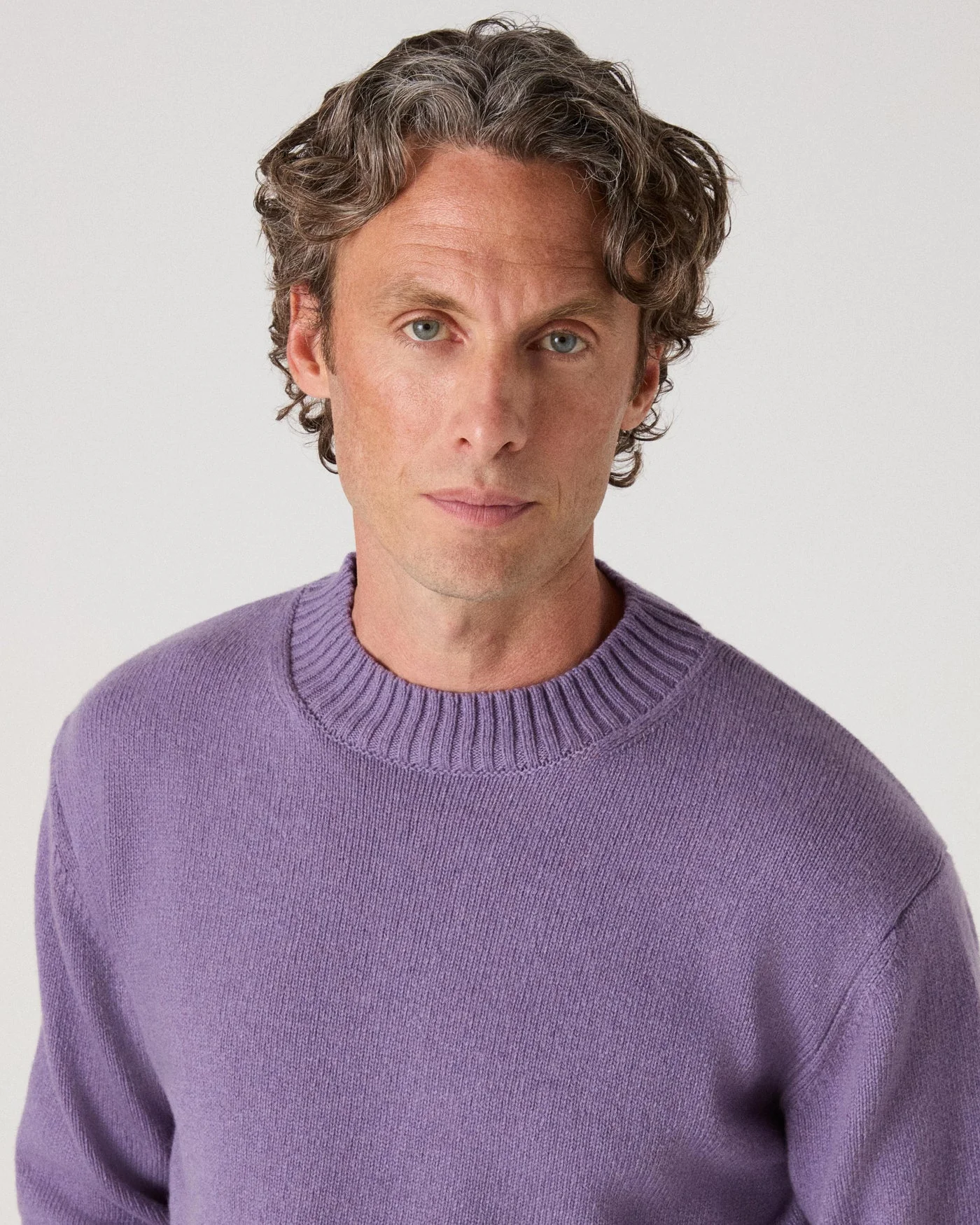 Ben Cashmere Sweater - Pale Violet — view 2