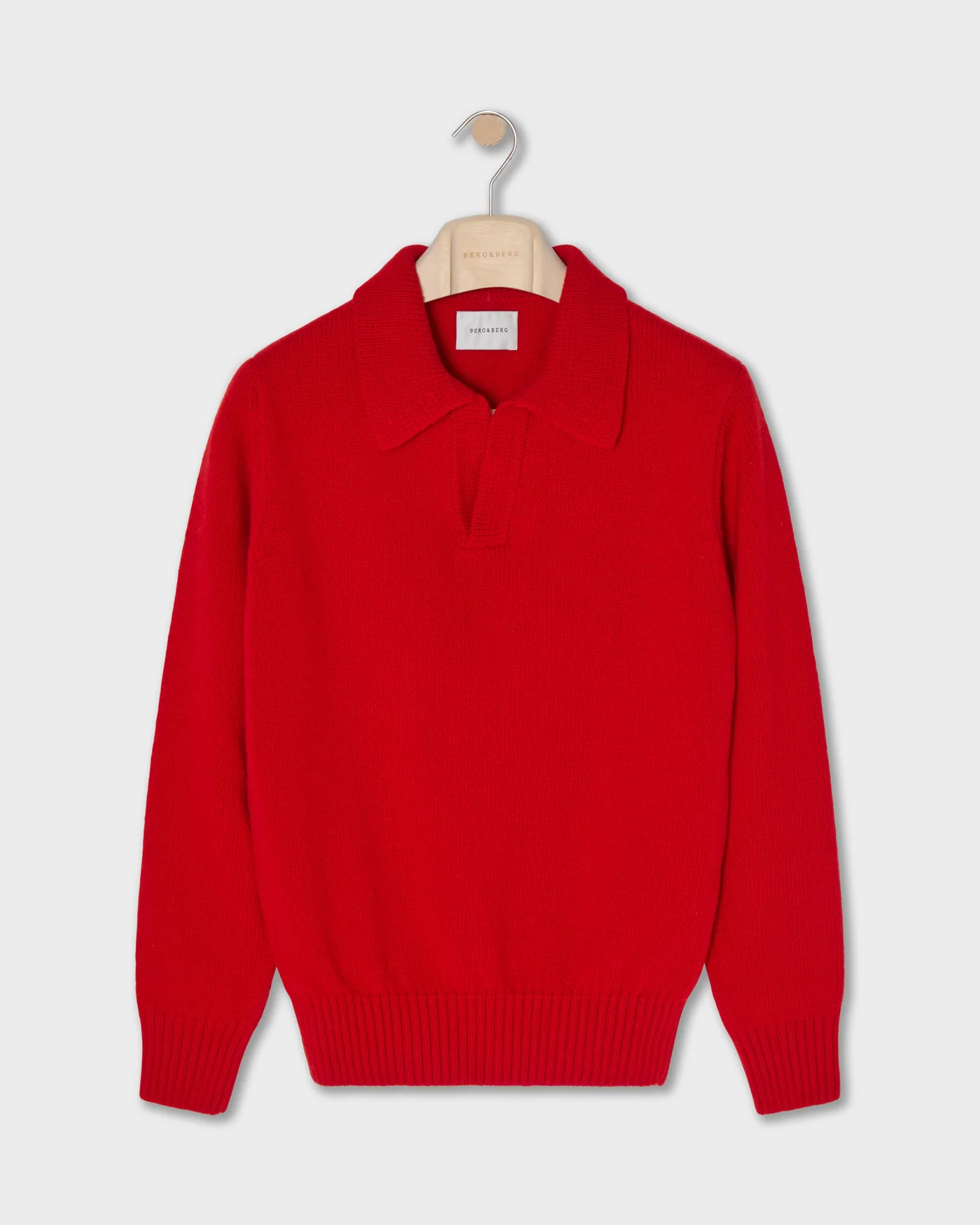 Benny Wool/Cashmere Polo - Barn Red — view 4