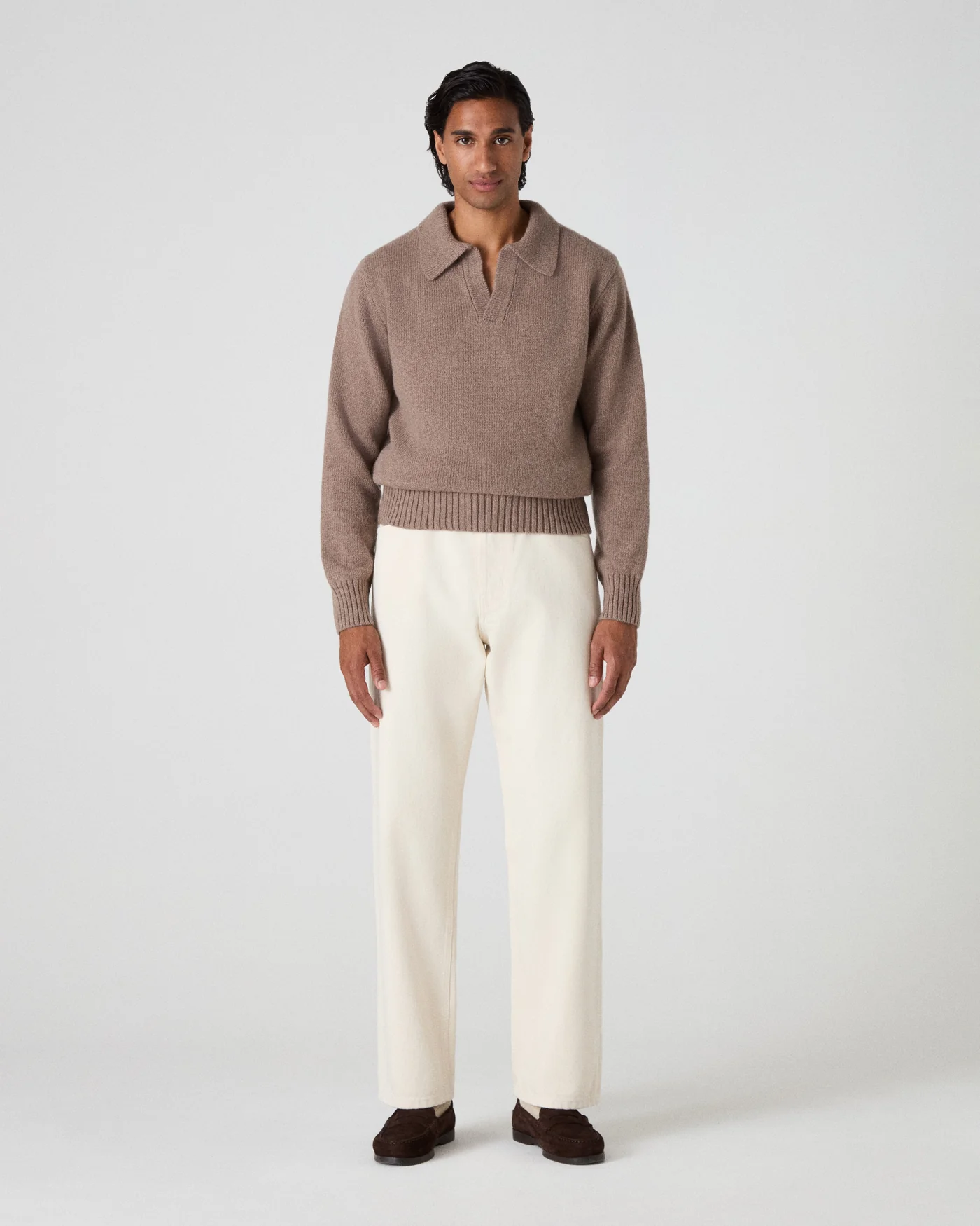 Benny Wool/Cashmere Polo - Hazel