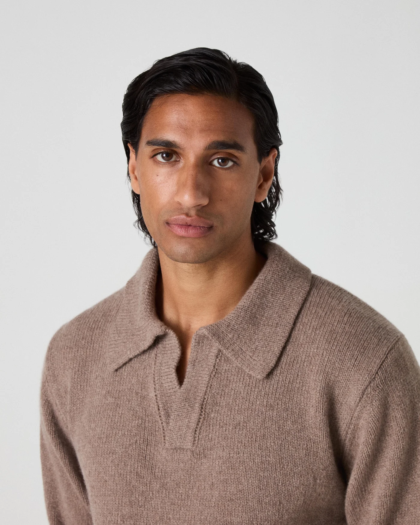 Benny Wool/Cashmere Polo - Hazel — view 2