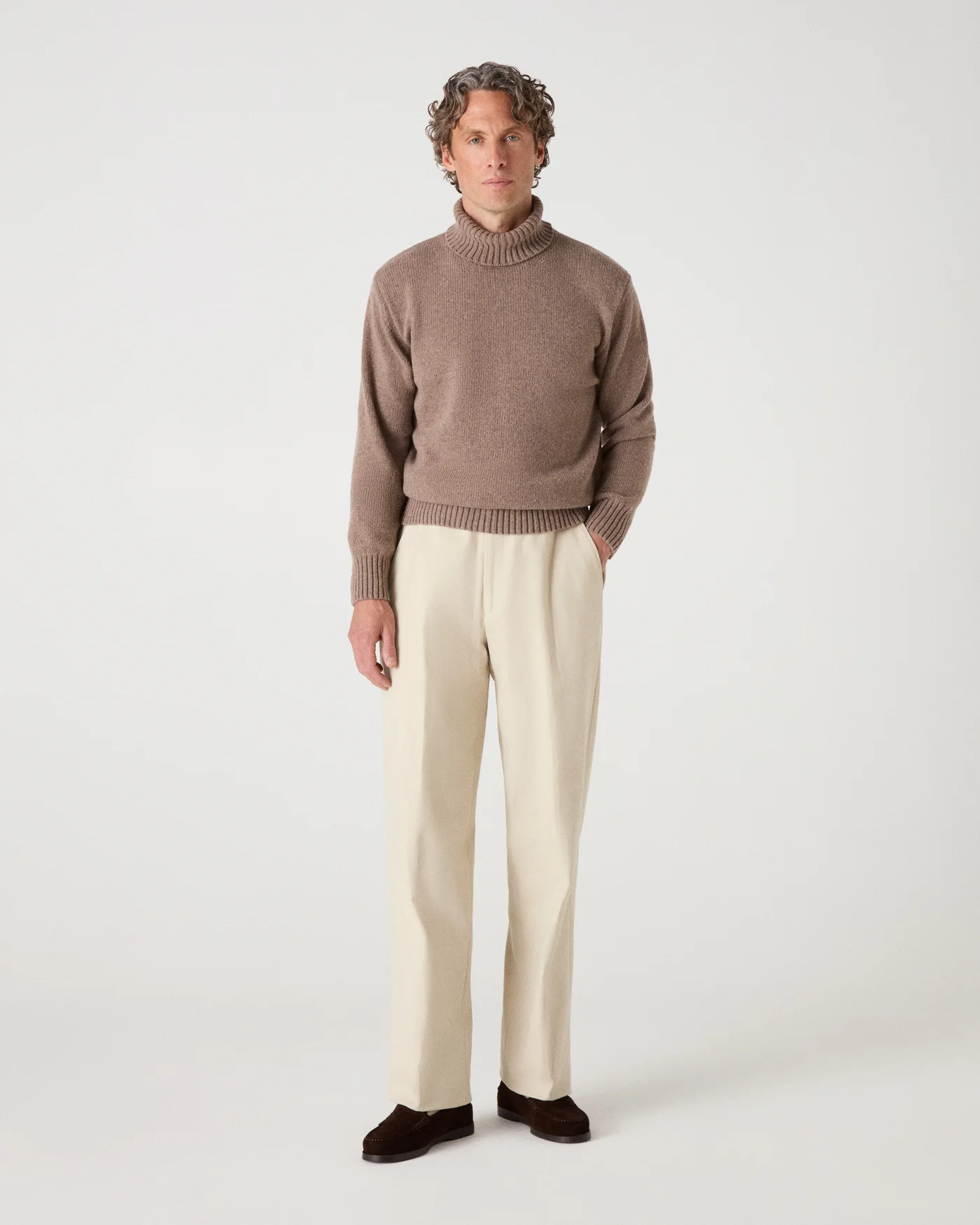Bernhard Roll Neck Sweater - Hazel
