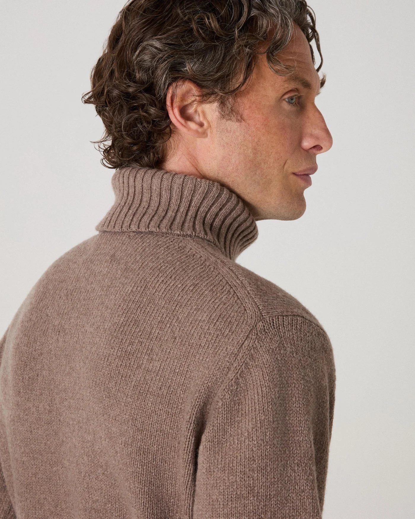 Bernhard Roll Neck Sweater - Hazel — view 3