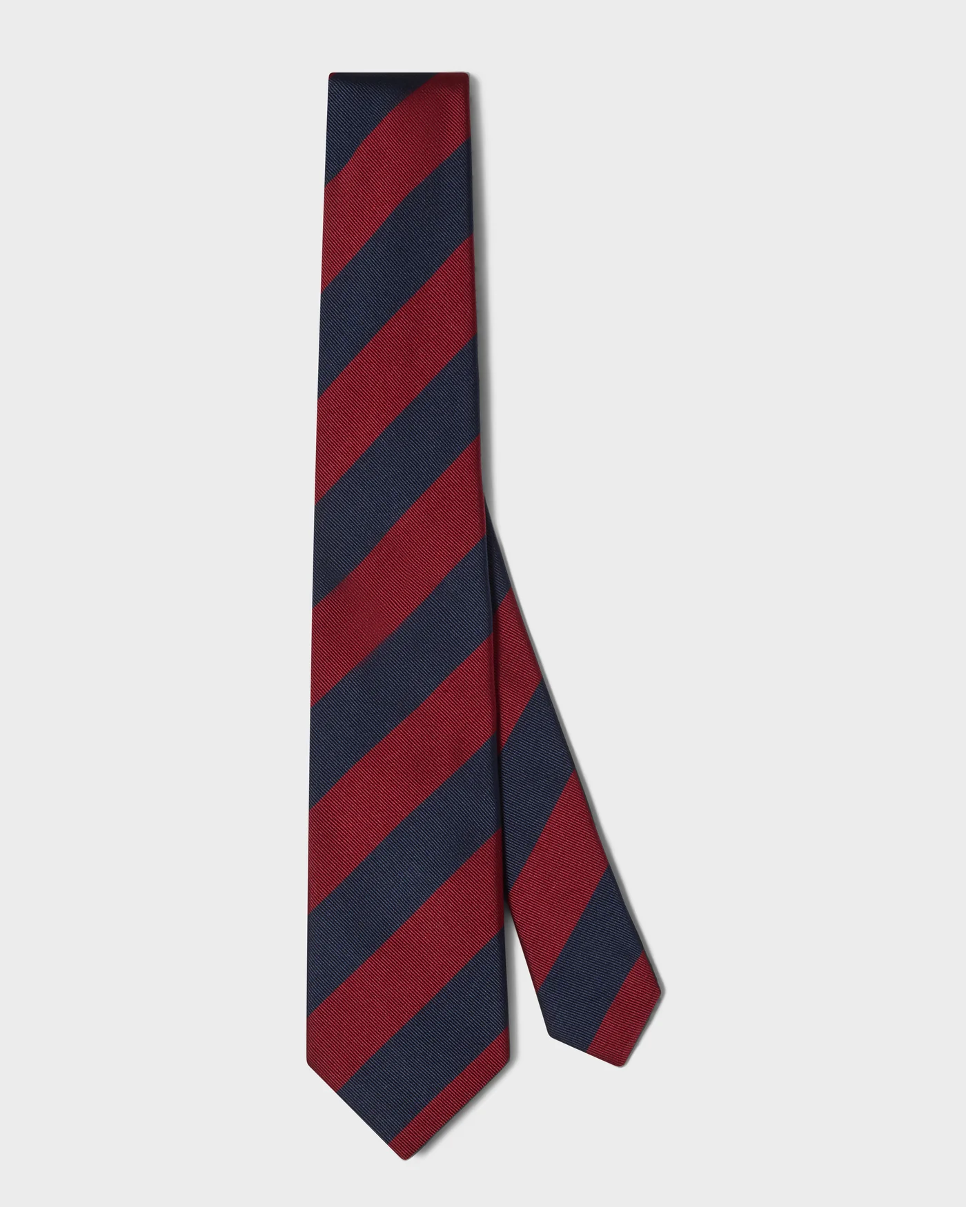 Block Stripe Silk Tie - Blue/Red