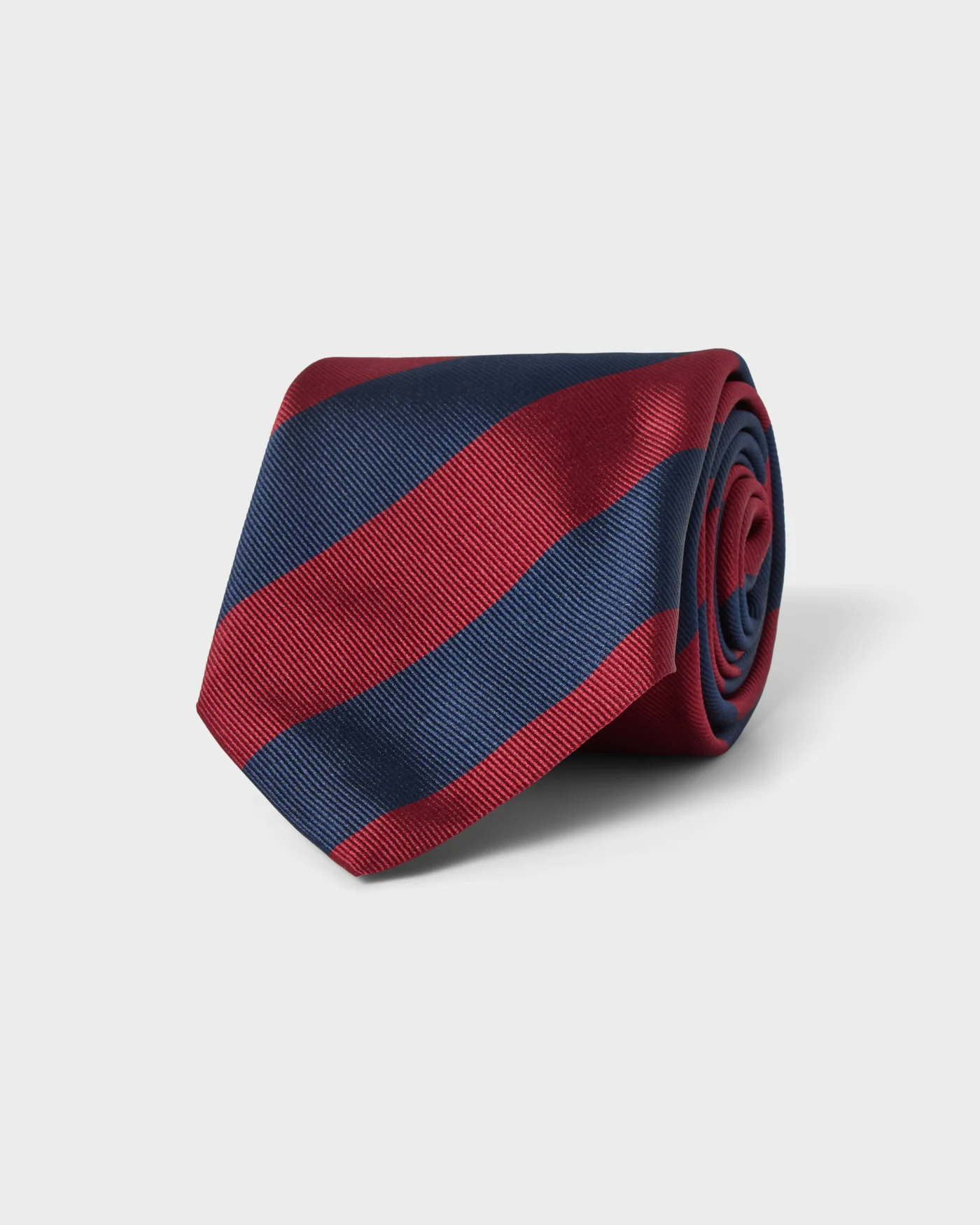 Block Stripe Silk Tie - Blue/Red — view 2