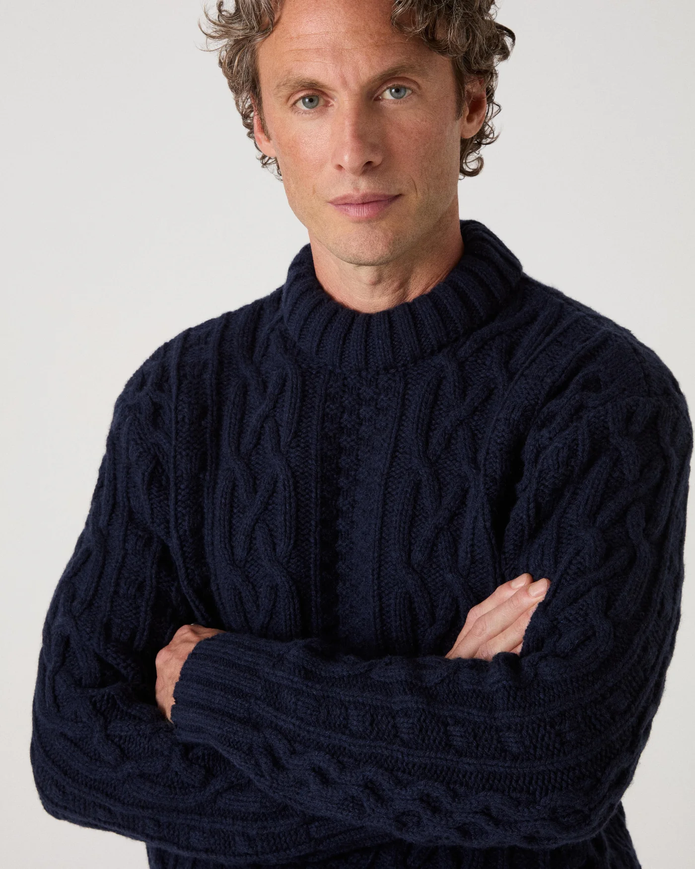 Brian Aran Sweater - Dark Blue — view 2