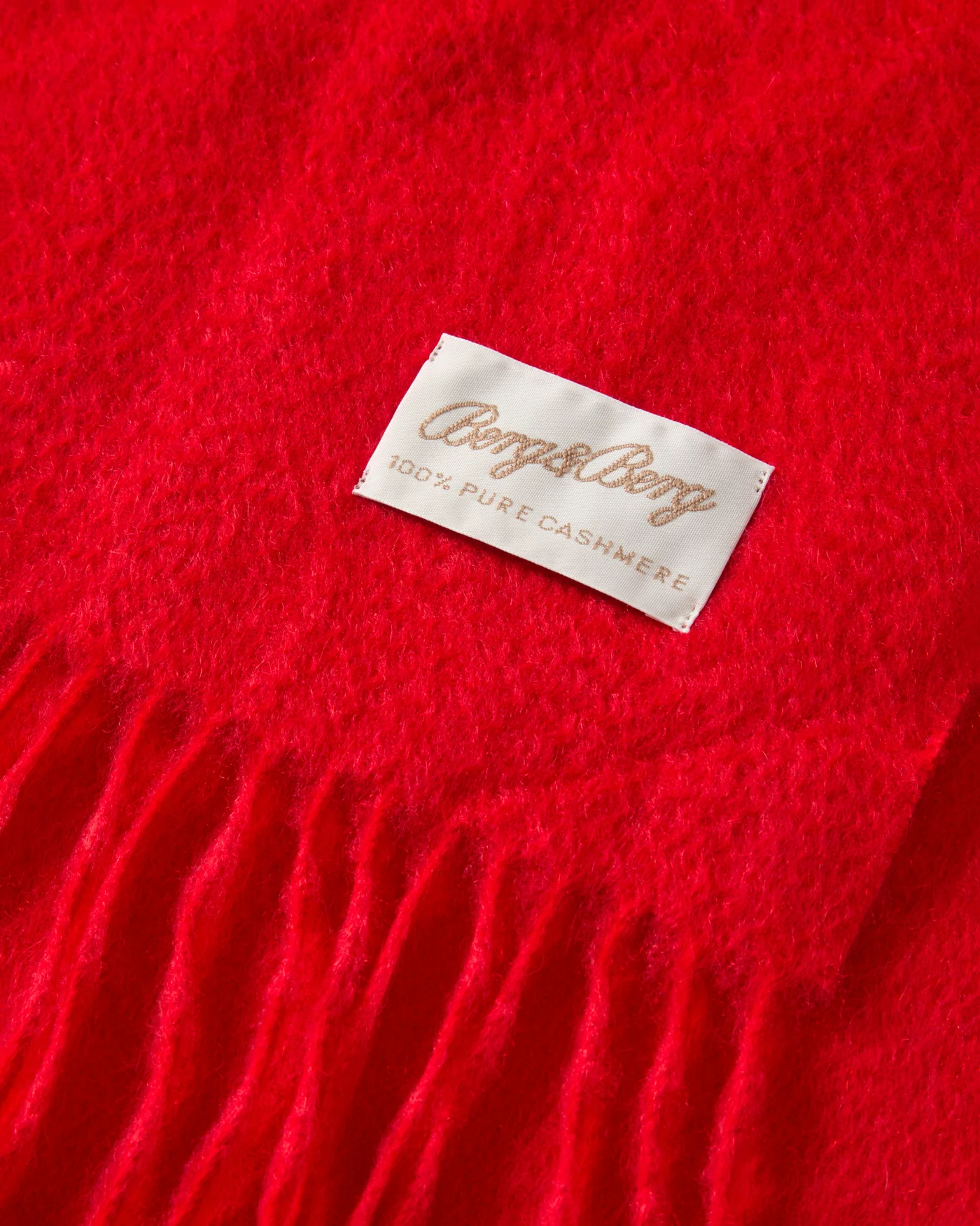 Cashmere Scarf - Barn Red — view 2