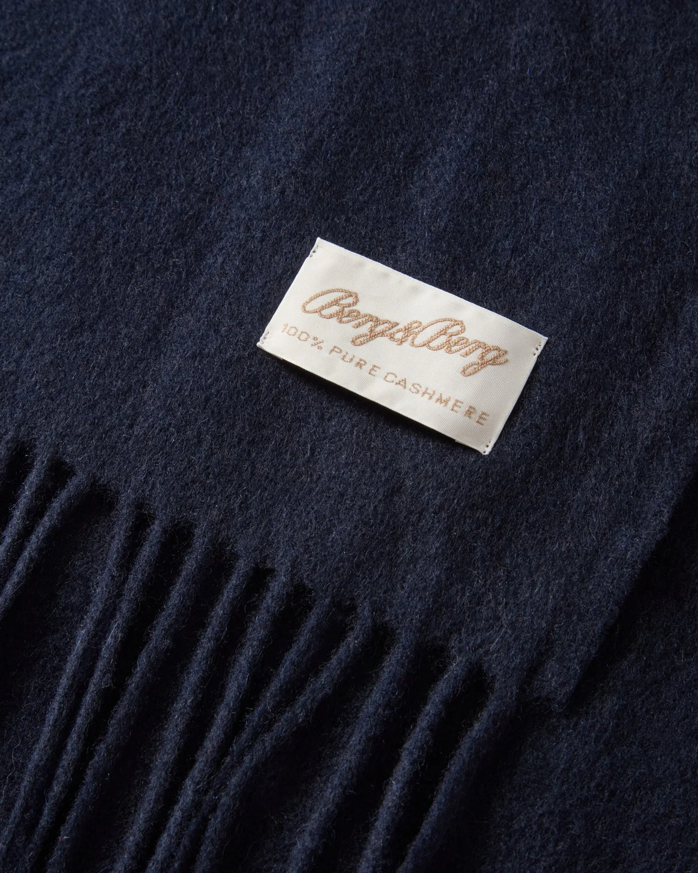 Cashmere Scarf - Navy — view 2