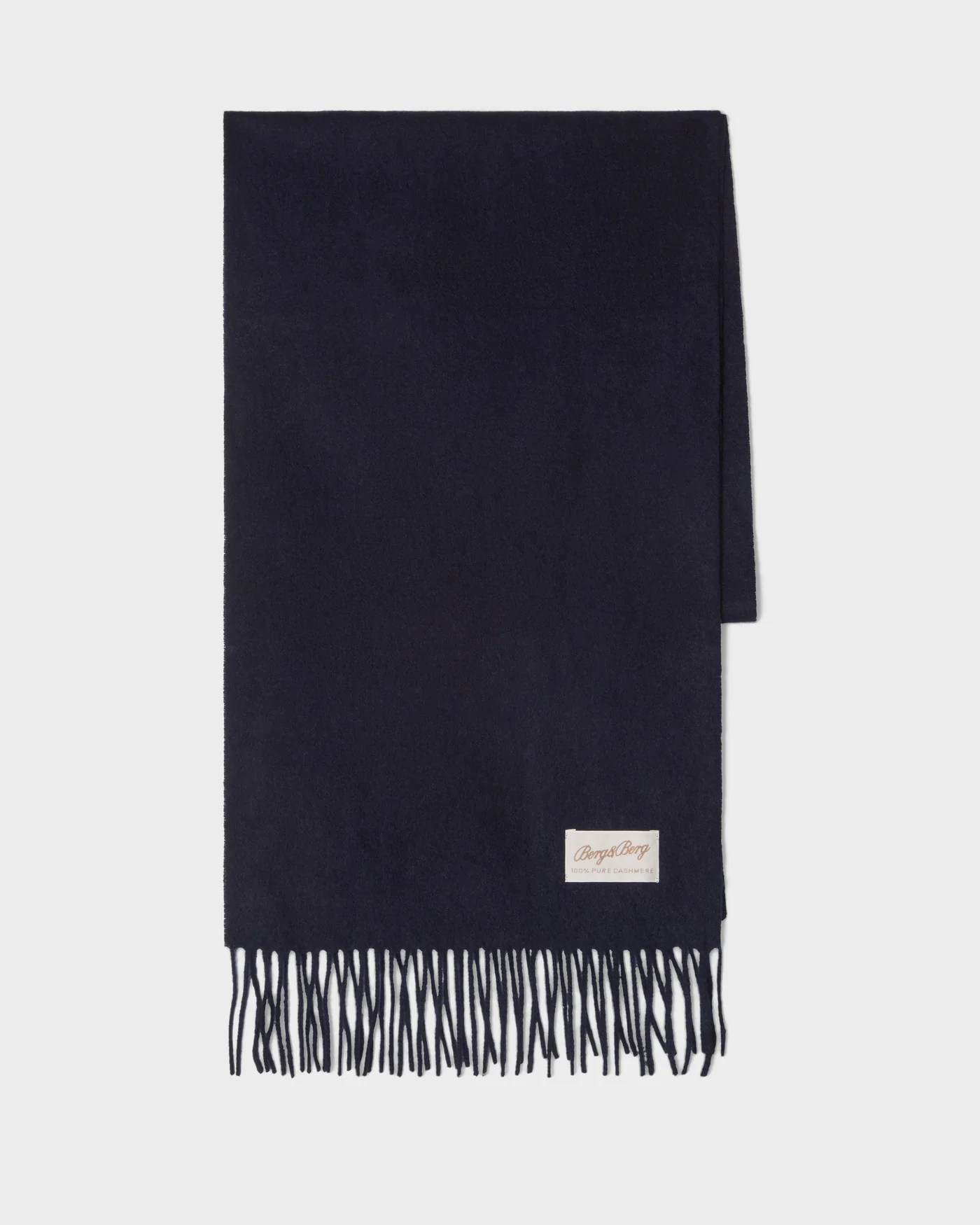 Cashmere Scarf - Navy — view 3