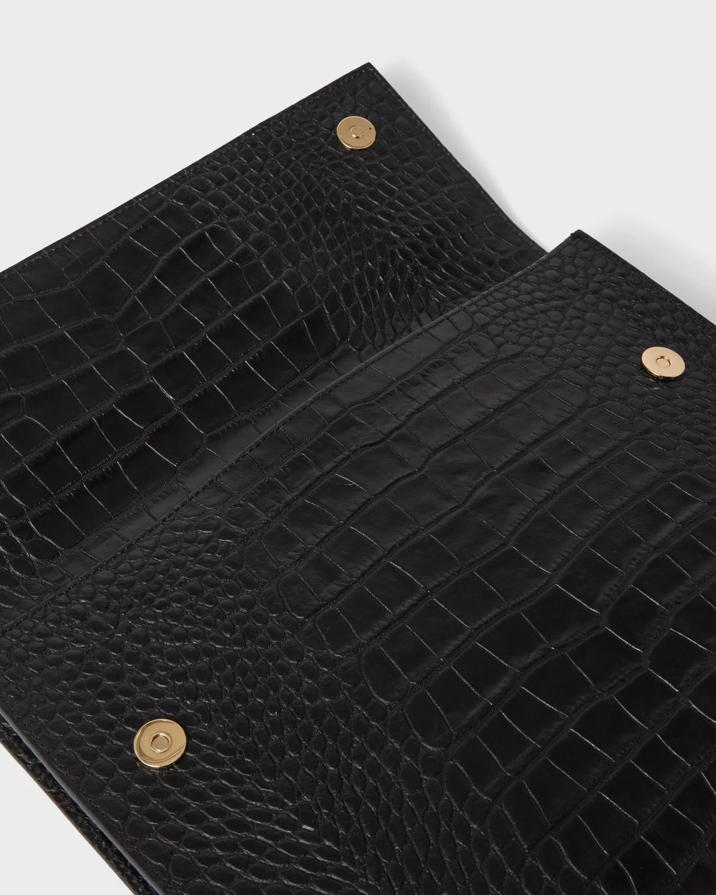 Croco Calf Laptop Portfolio - Black — view 2