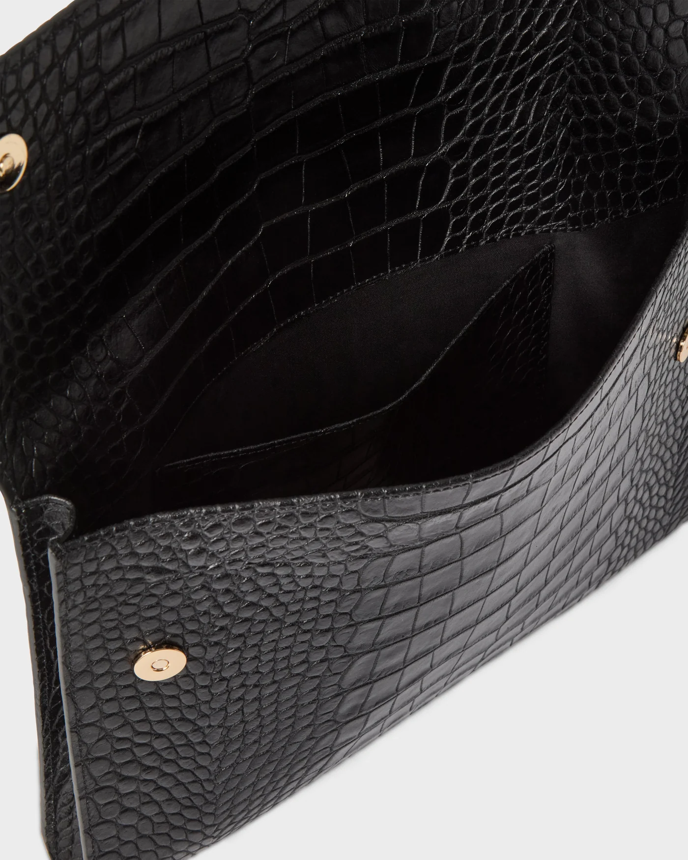 Croco Calf Laptop Portfolio - Black — view 5