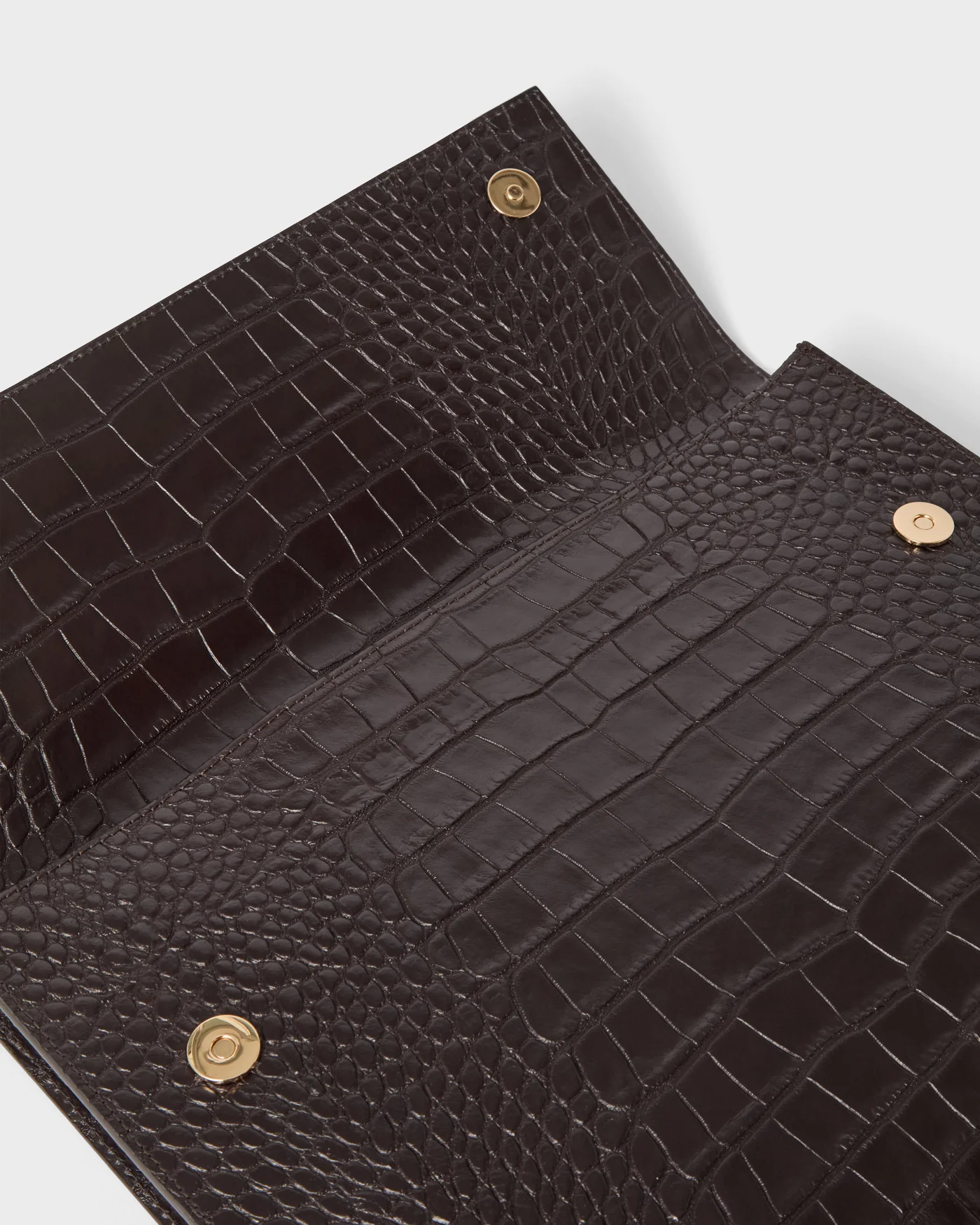 Croco Calf Laptop Portfolio - Dark Brown — view 2