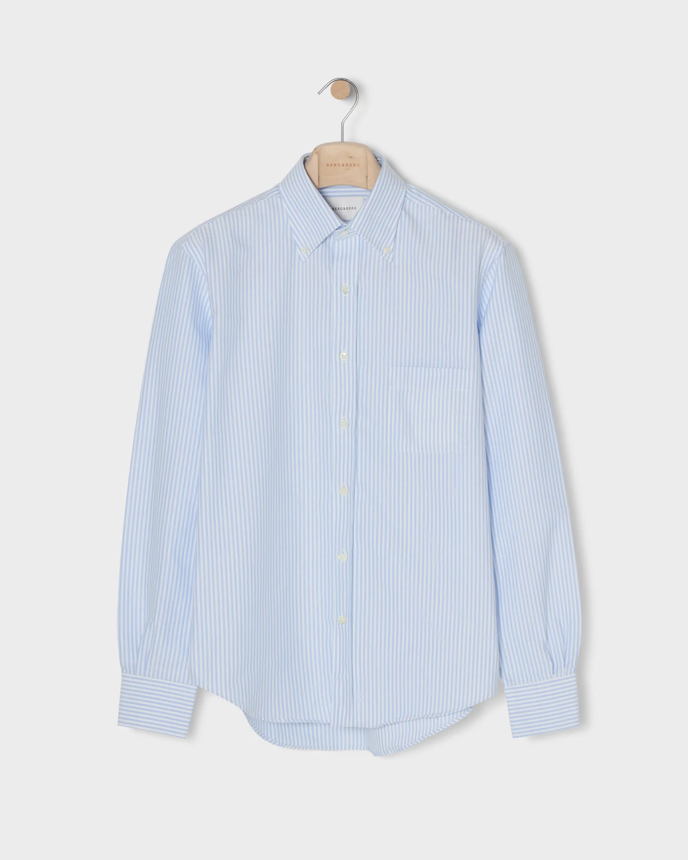 Ferdinand Oxford Button Down Shirt - White/Blue Stripe — view 3