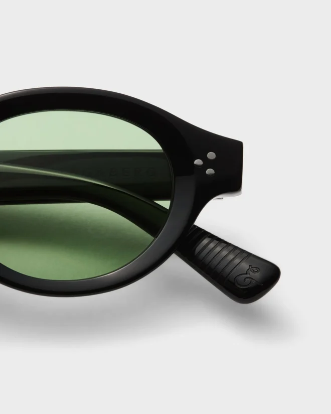 George Sunglasses - Black/Green Lenses — view 2