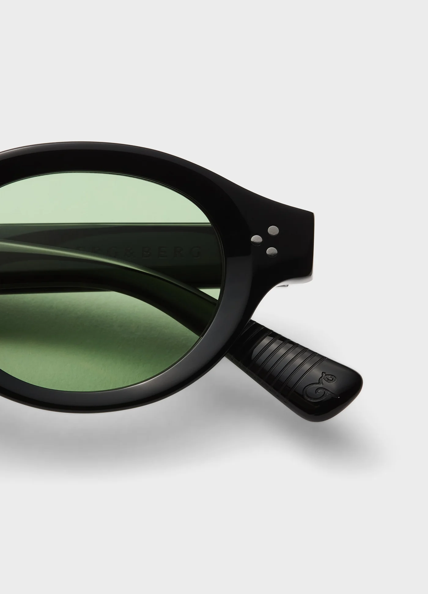George Sunglasses - Black/Green Lenses — view 2