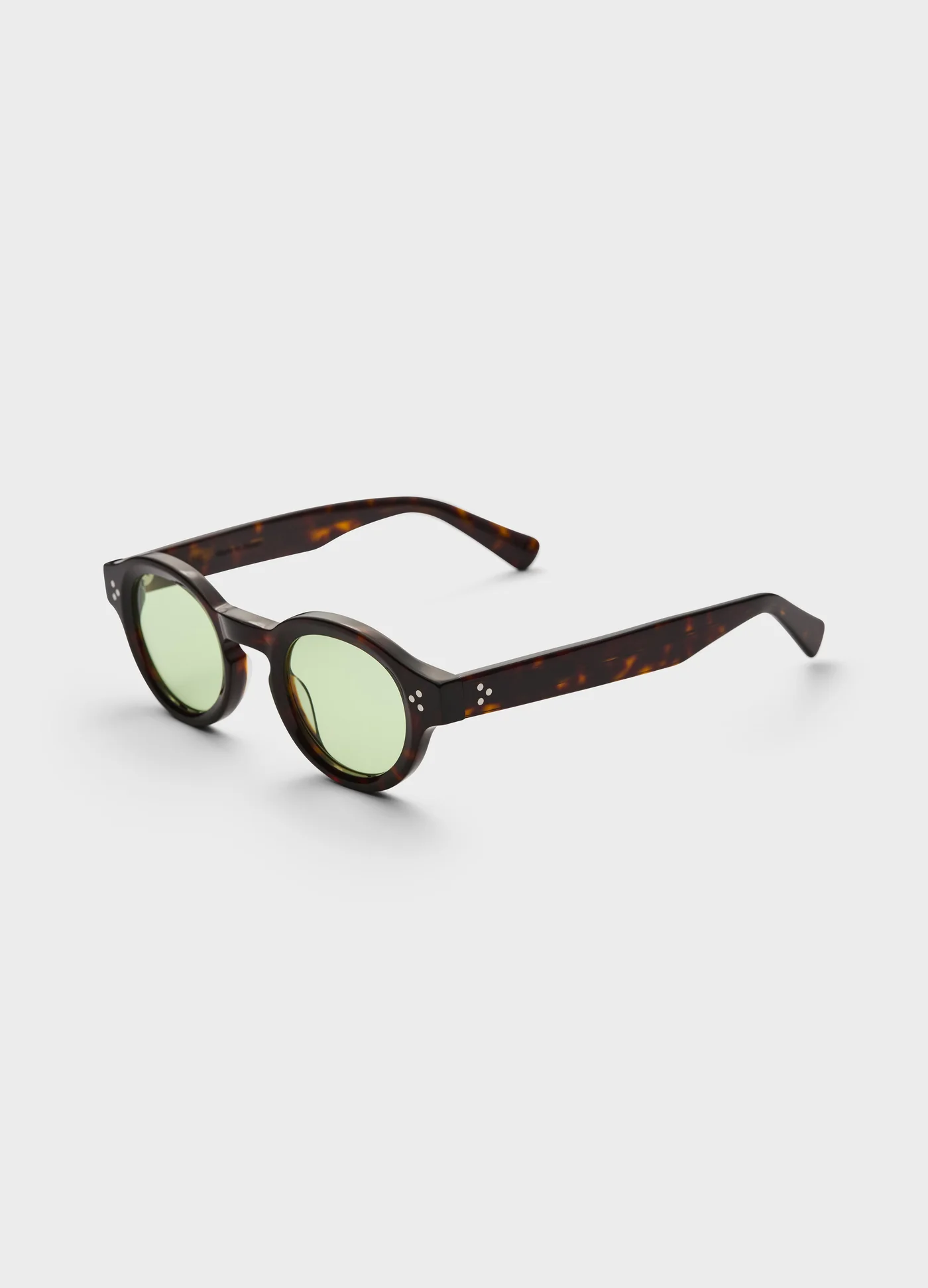 George Sunglasses - Dark Brown Tortoise/Green Lenses