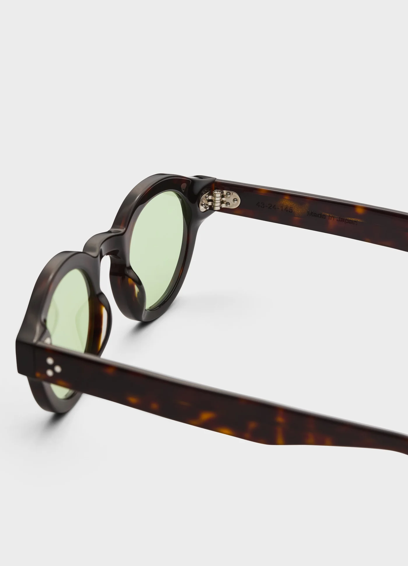 George Sunglasses - Dark Brown Tortoise/Green Lenses — view 6