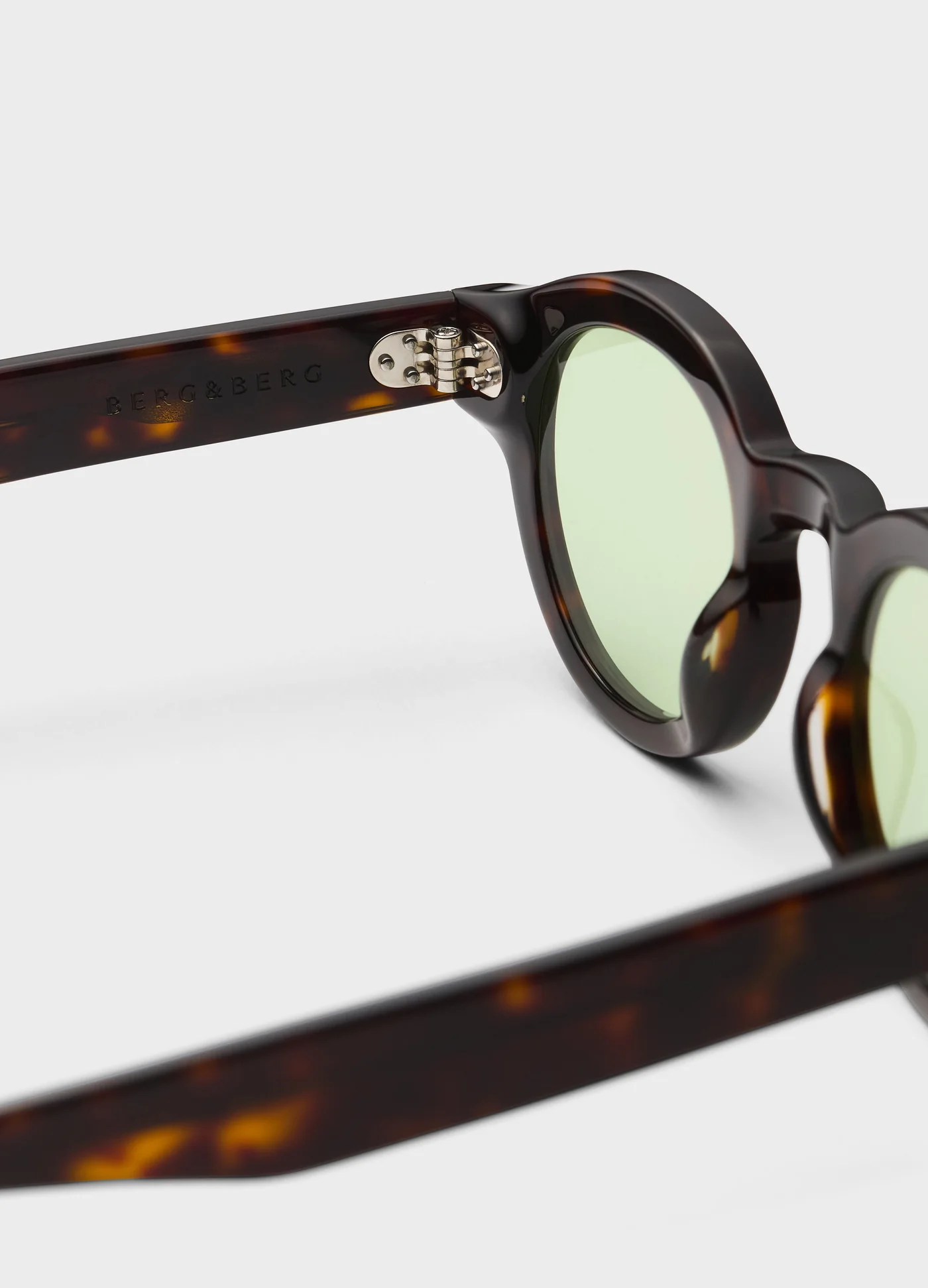 George Sunglasses - Dark Brown Tortoise/Green Lenses — view 7