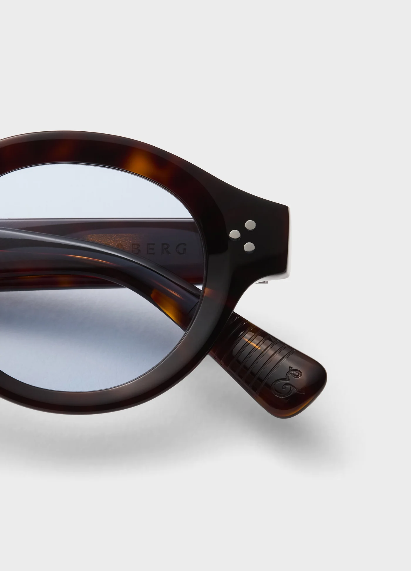 George Sunglasses - Dark Brown Tortoise/Blue Lenses — view 2