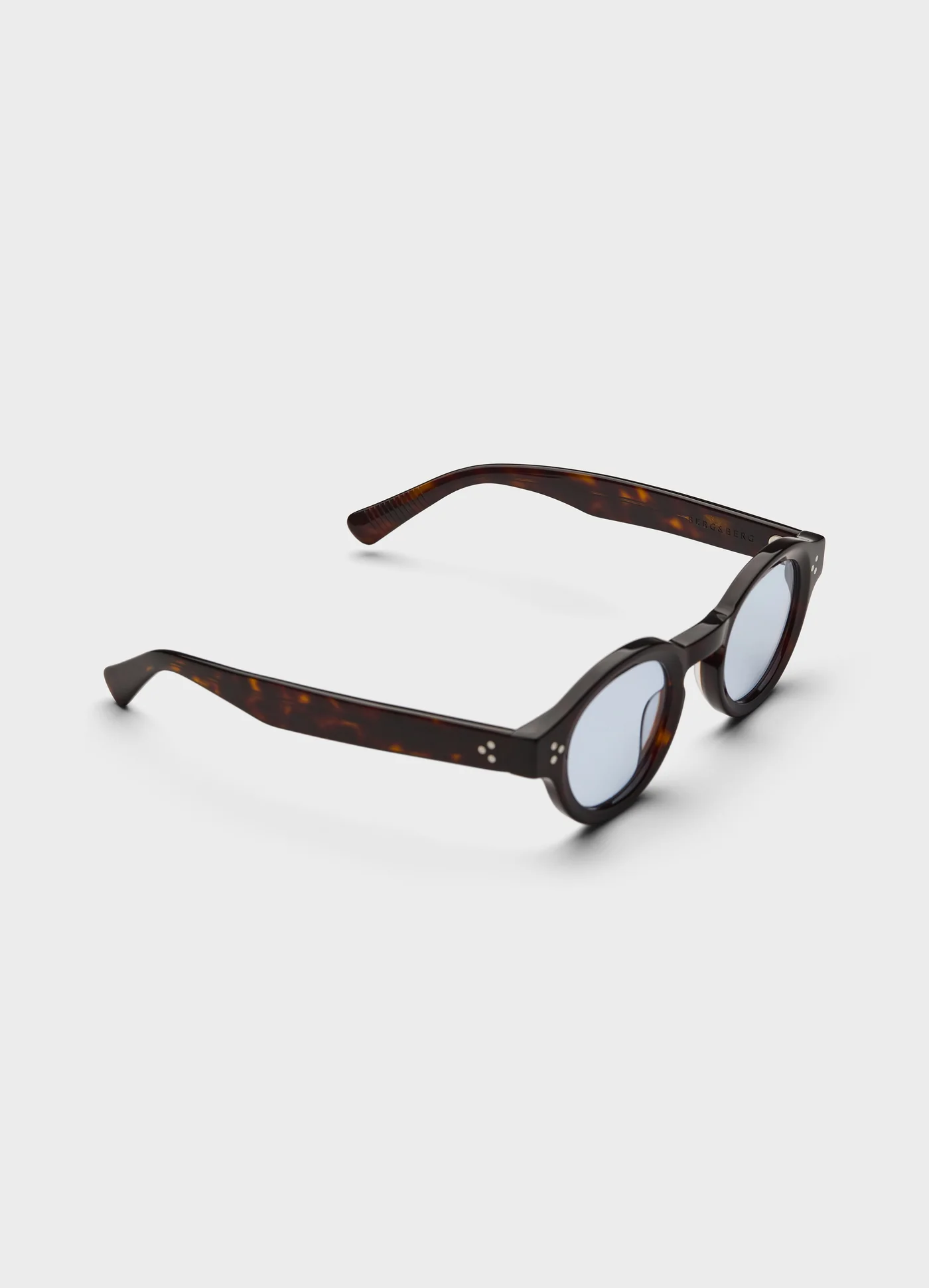 George Sunglasses - Dark Brown Tortoise/Blue Lenses — view 5
