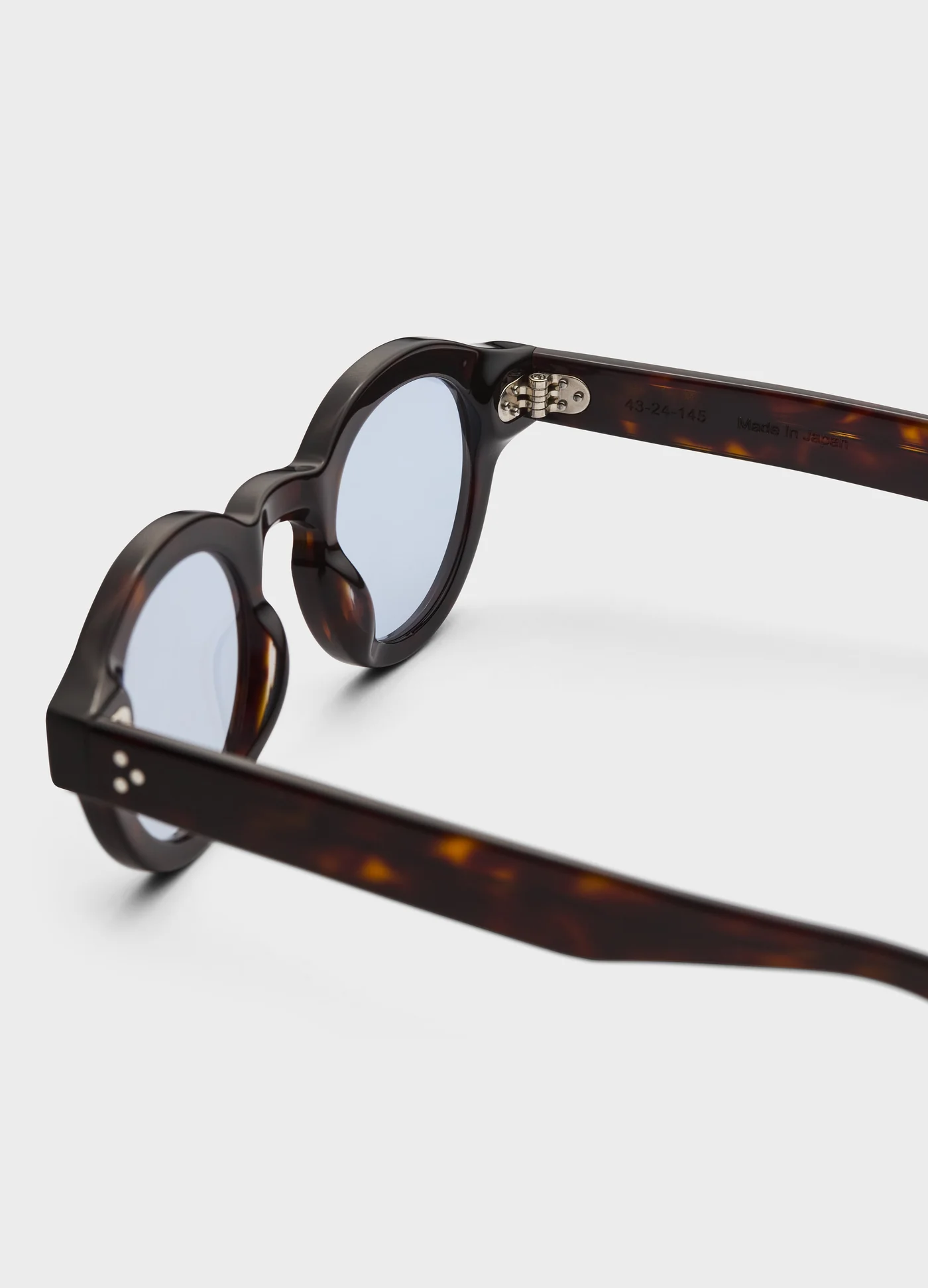George Sunglasses - Dark Brown Tortoise/Blue Lenses — view 6