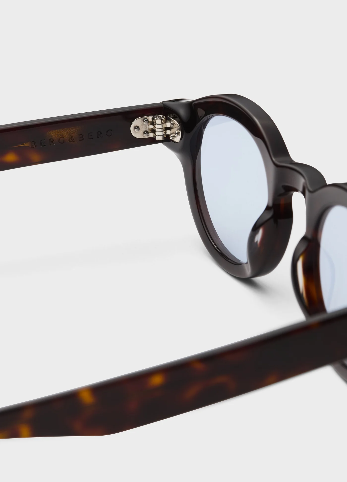 George Sunglasses - Dark Brown Tortoise/Blue Lenses — view 7