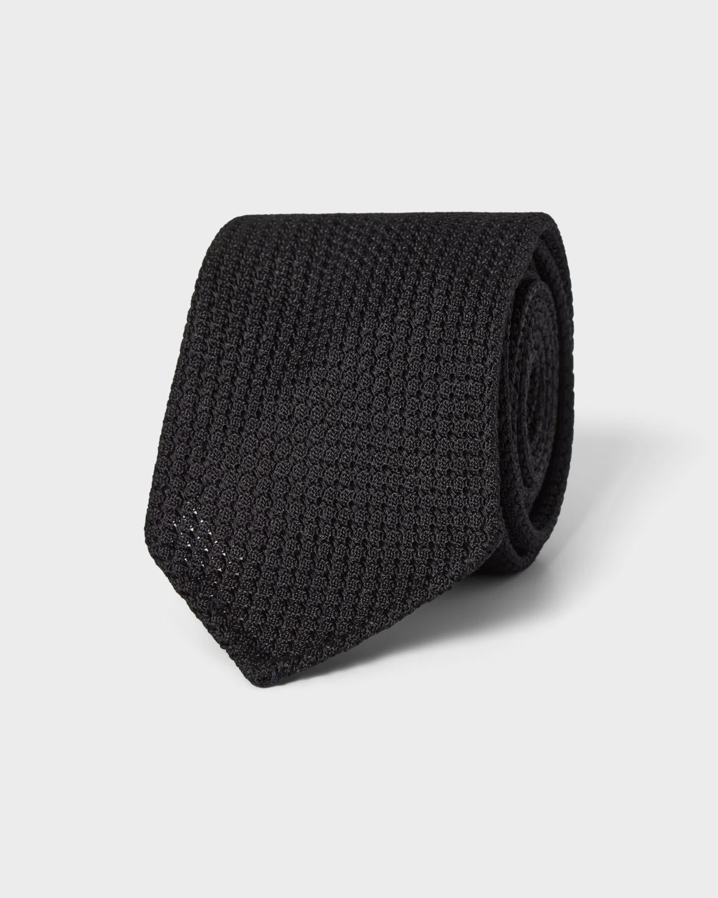 Grenadine Silk Tie - Black — view 2