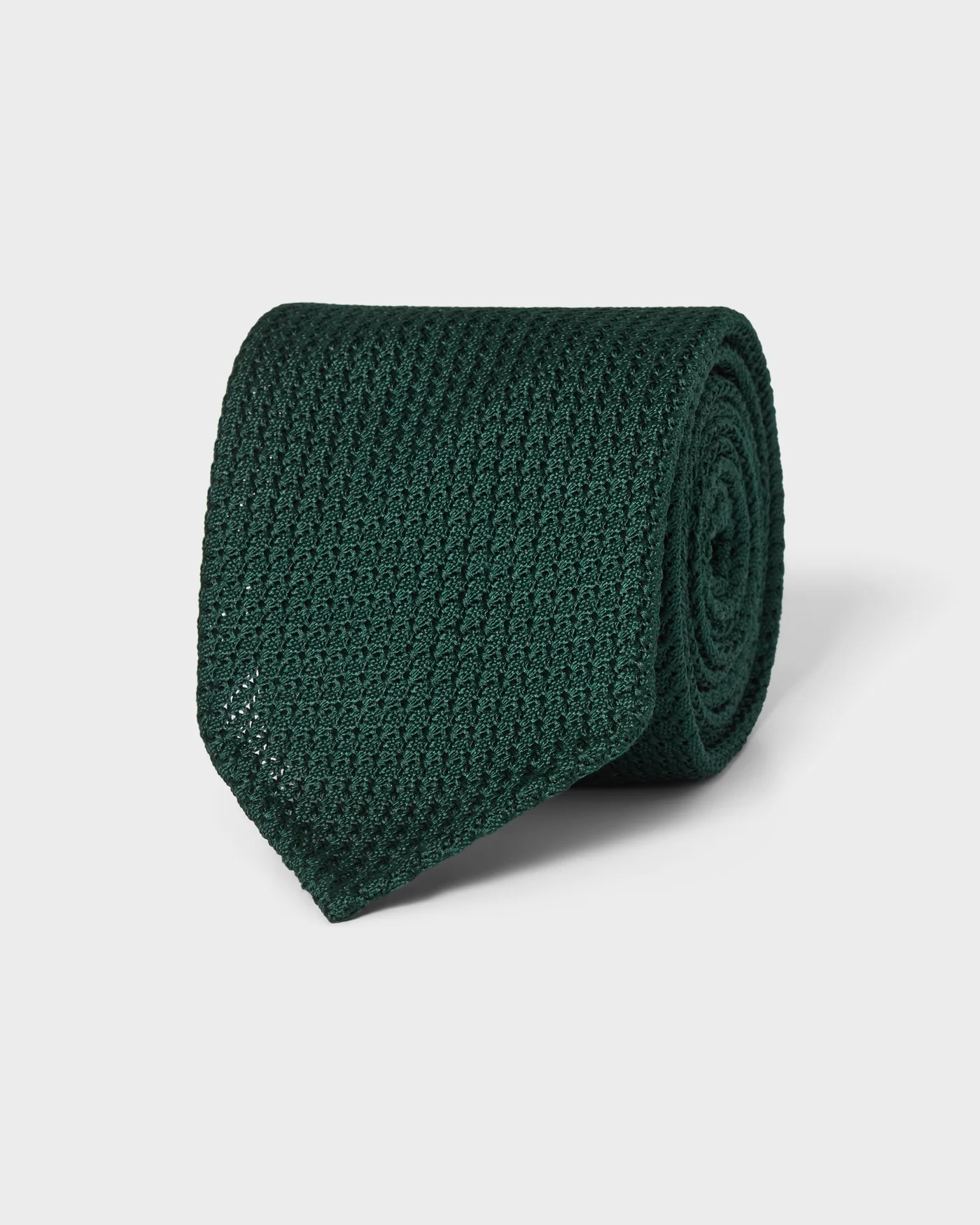 Grenadine Silk Tie - Bottle Green — view 2