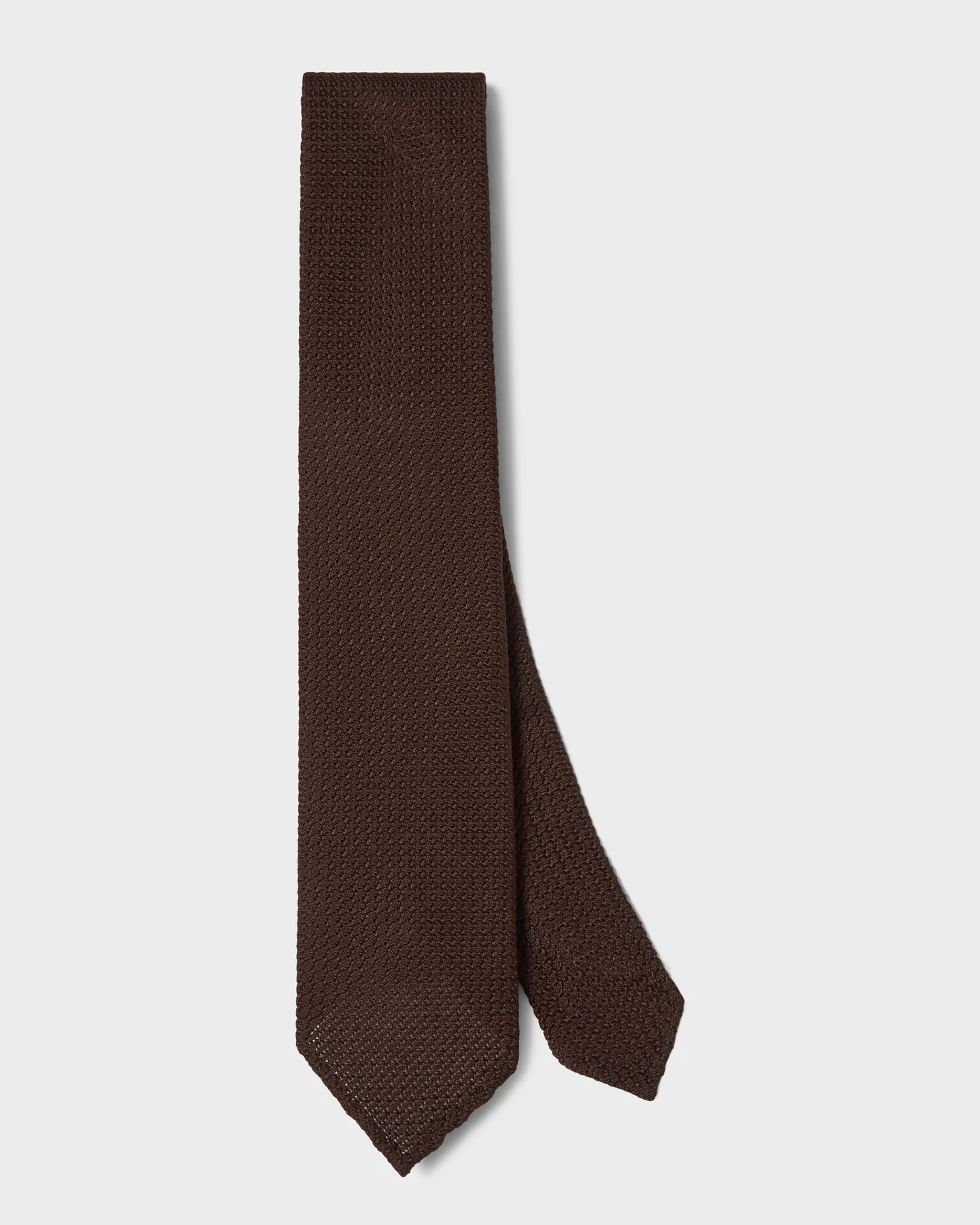 Grenadine Silk Tie - Brown