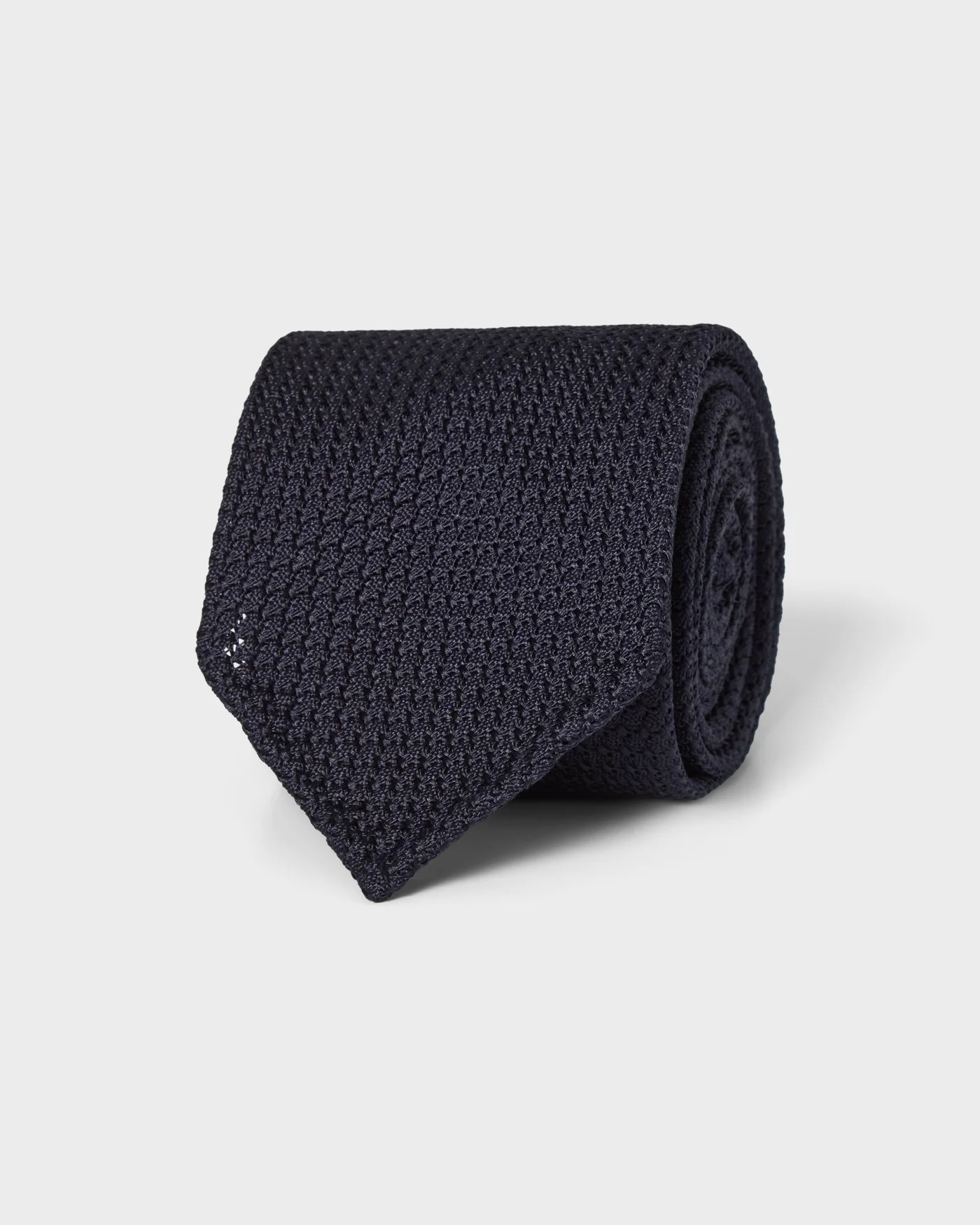 Grenadine Silk Tie - Navy — view 2