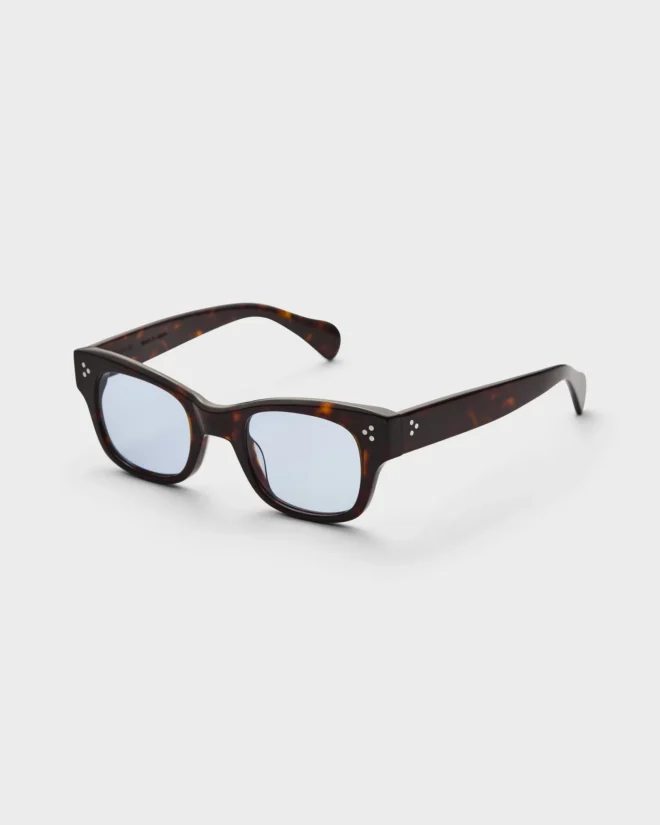 Gustav Sunglasses - Dark Brown Tortoise/Blue Lenses