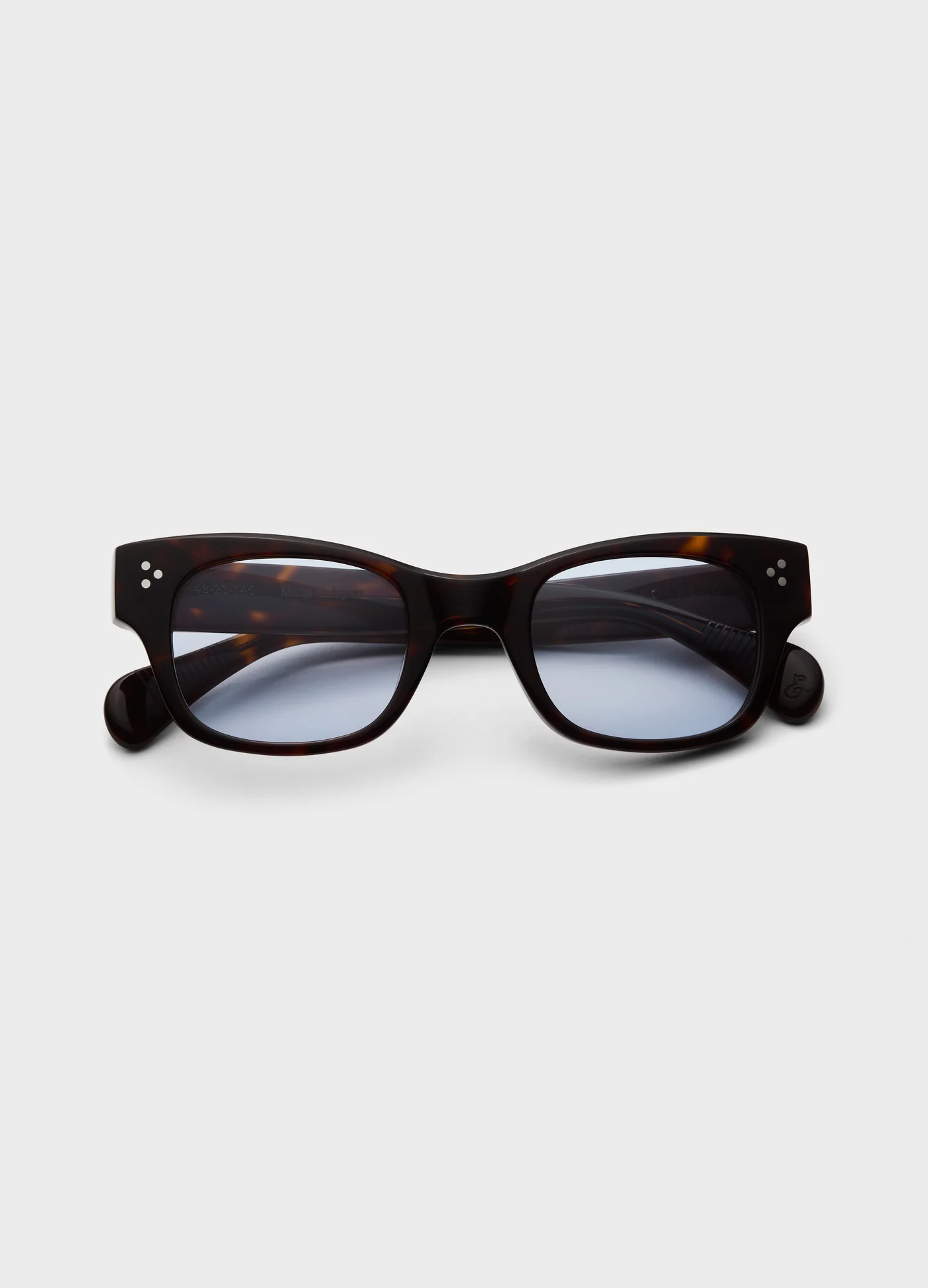 Gustav Sunglasses - Dark Brown Tortoise/Blue Lenses — view 4