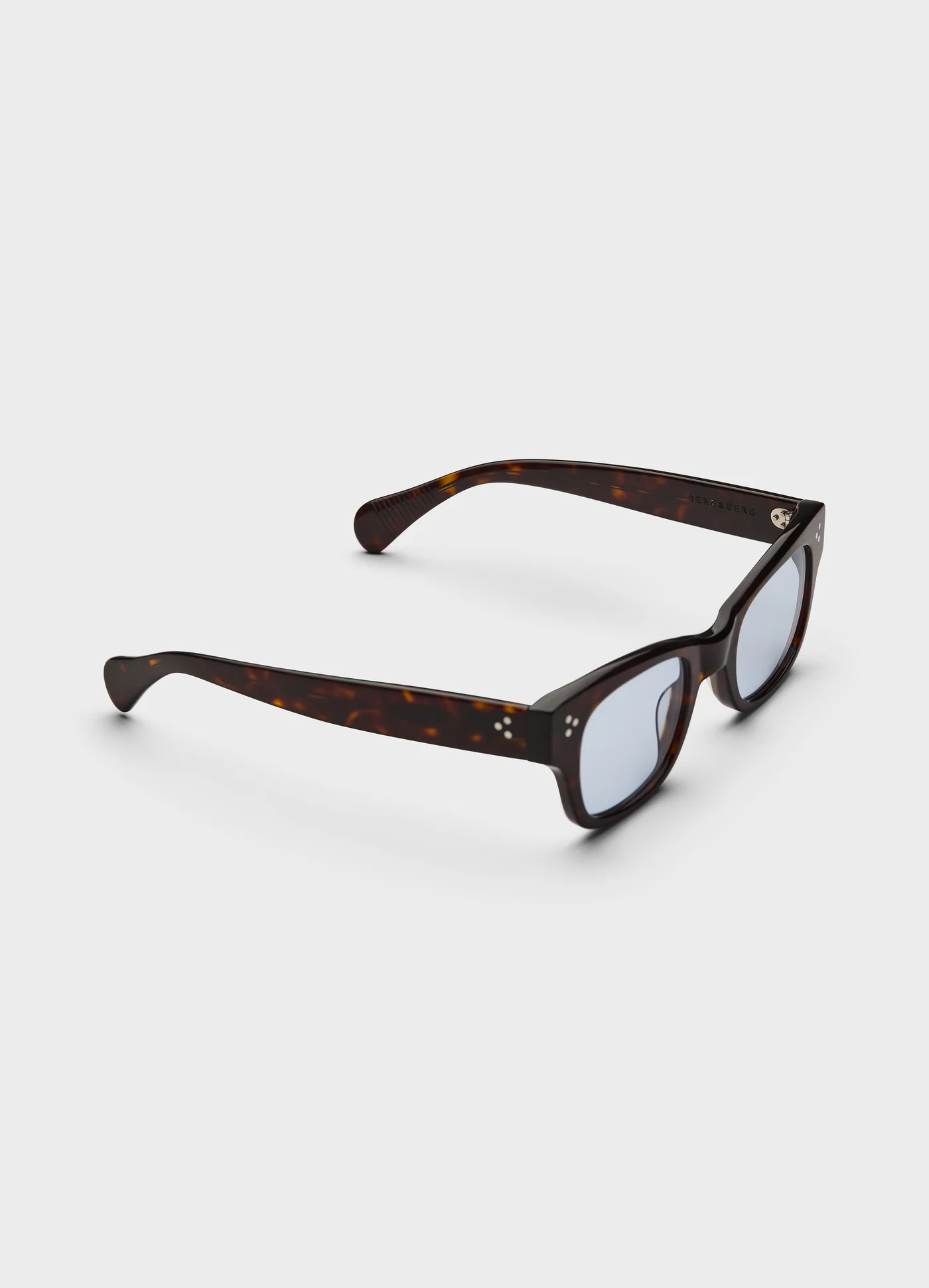 Gustav Sunglasses - Dark Brown Tortoise/Blue Lenses — view 6