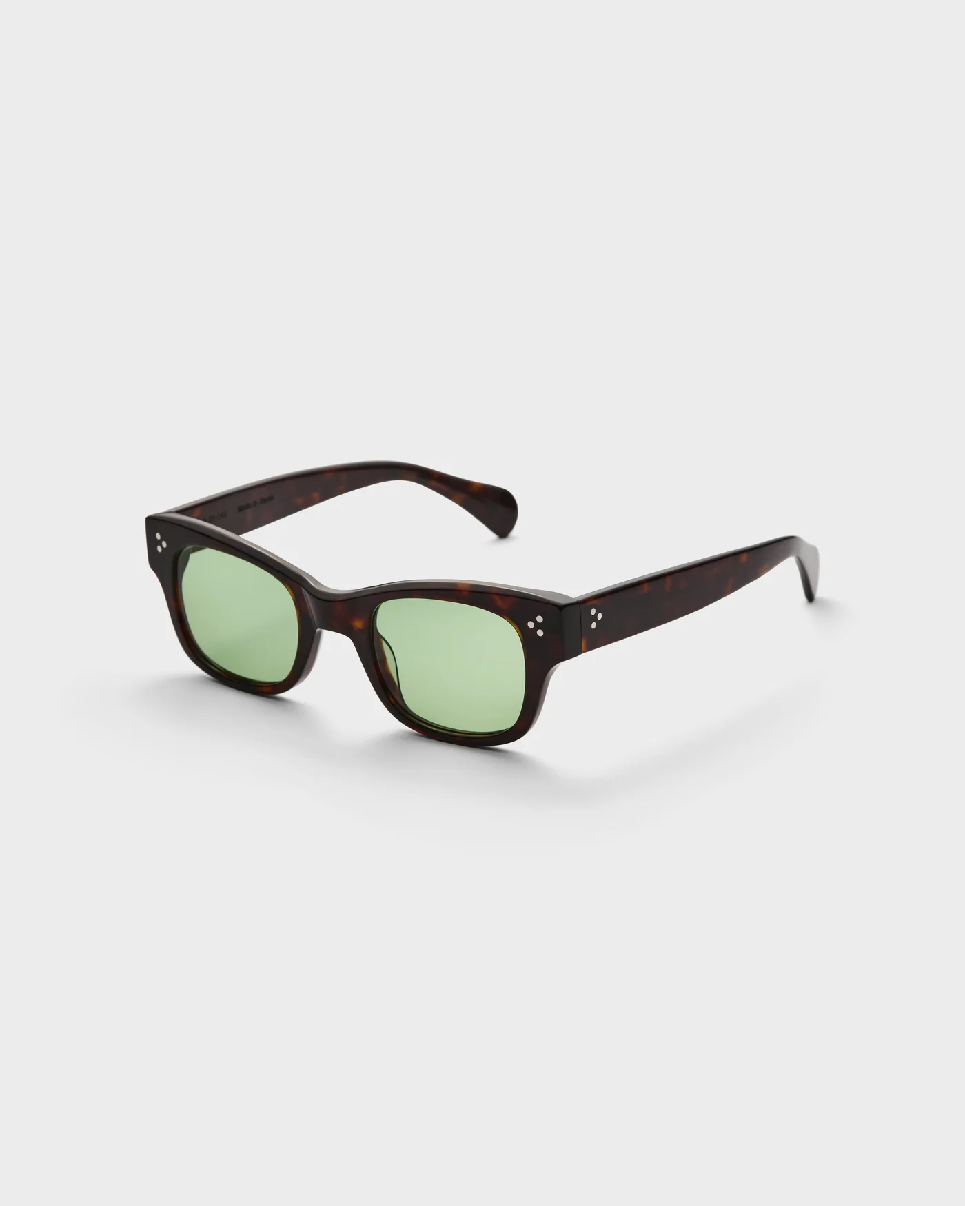 Gustav Sunglasses - Dark Brown Tortoise/Green Lenses