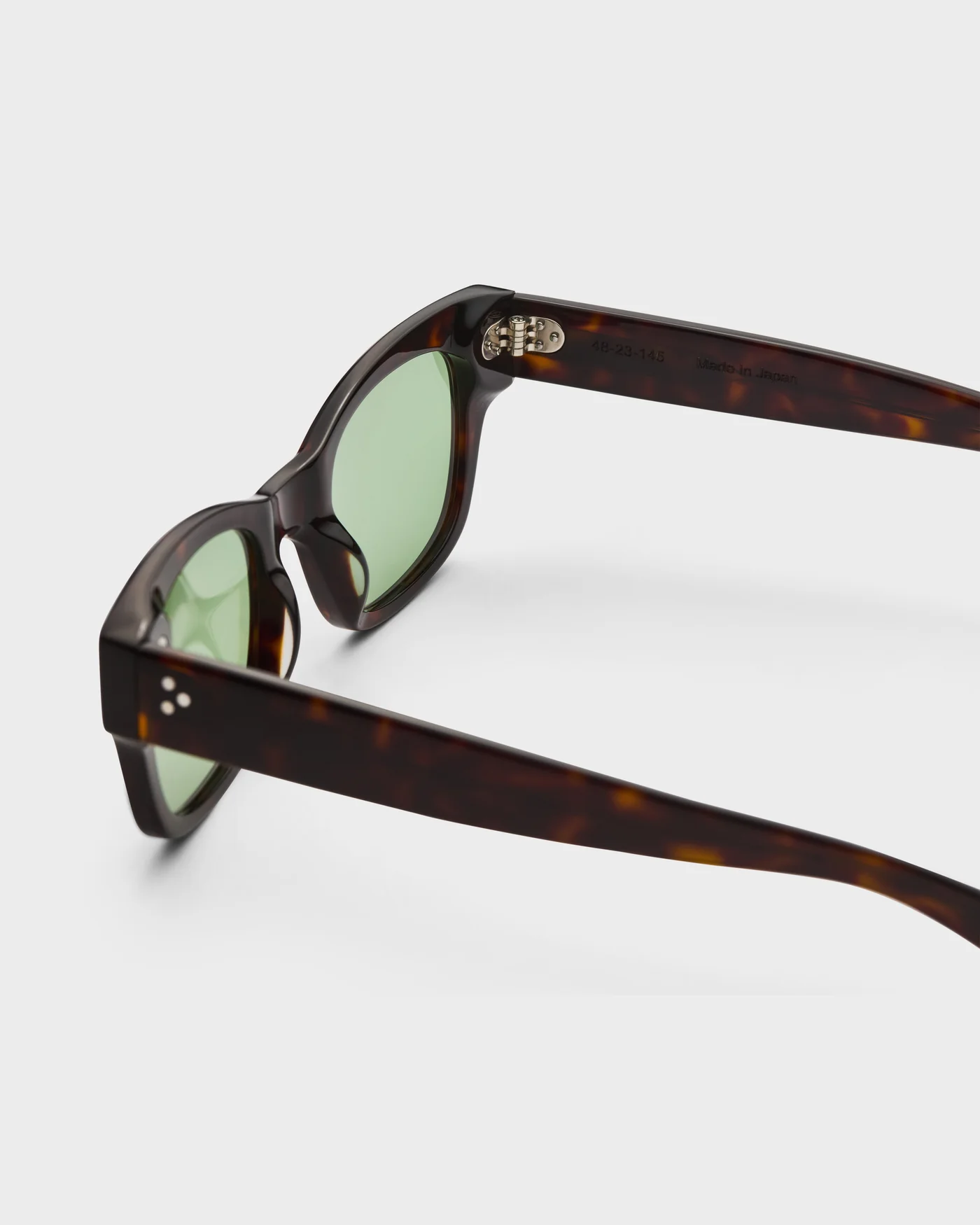 Gustav Sunglasses - Dark Brown Tortoise/Green Lenses — view 6