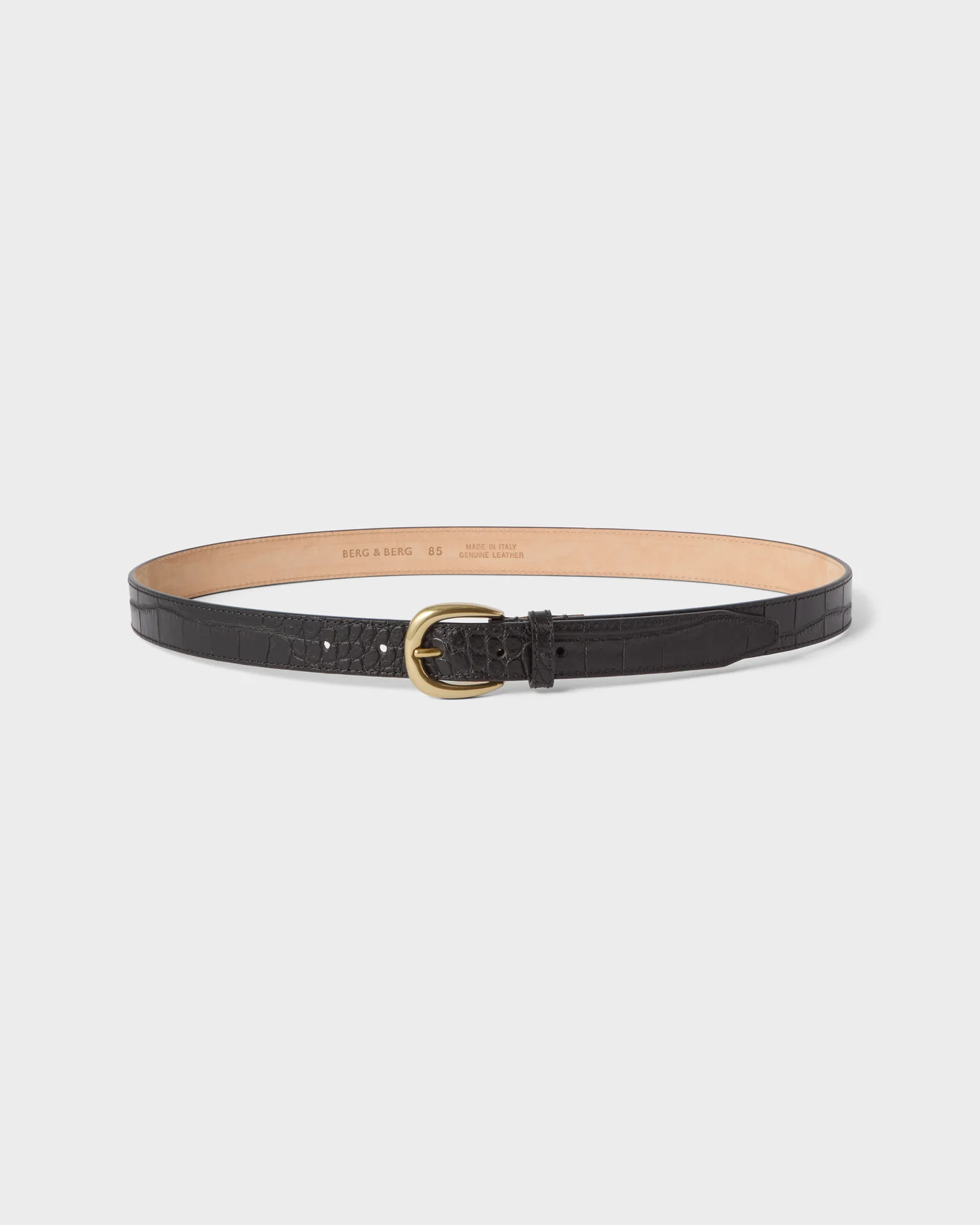 Leather Belt - Black Croco