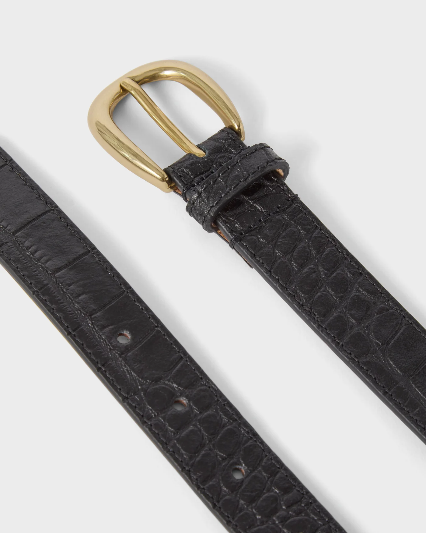 Leather Belt - Black Croco — view 2