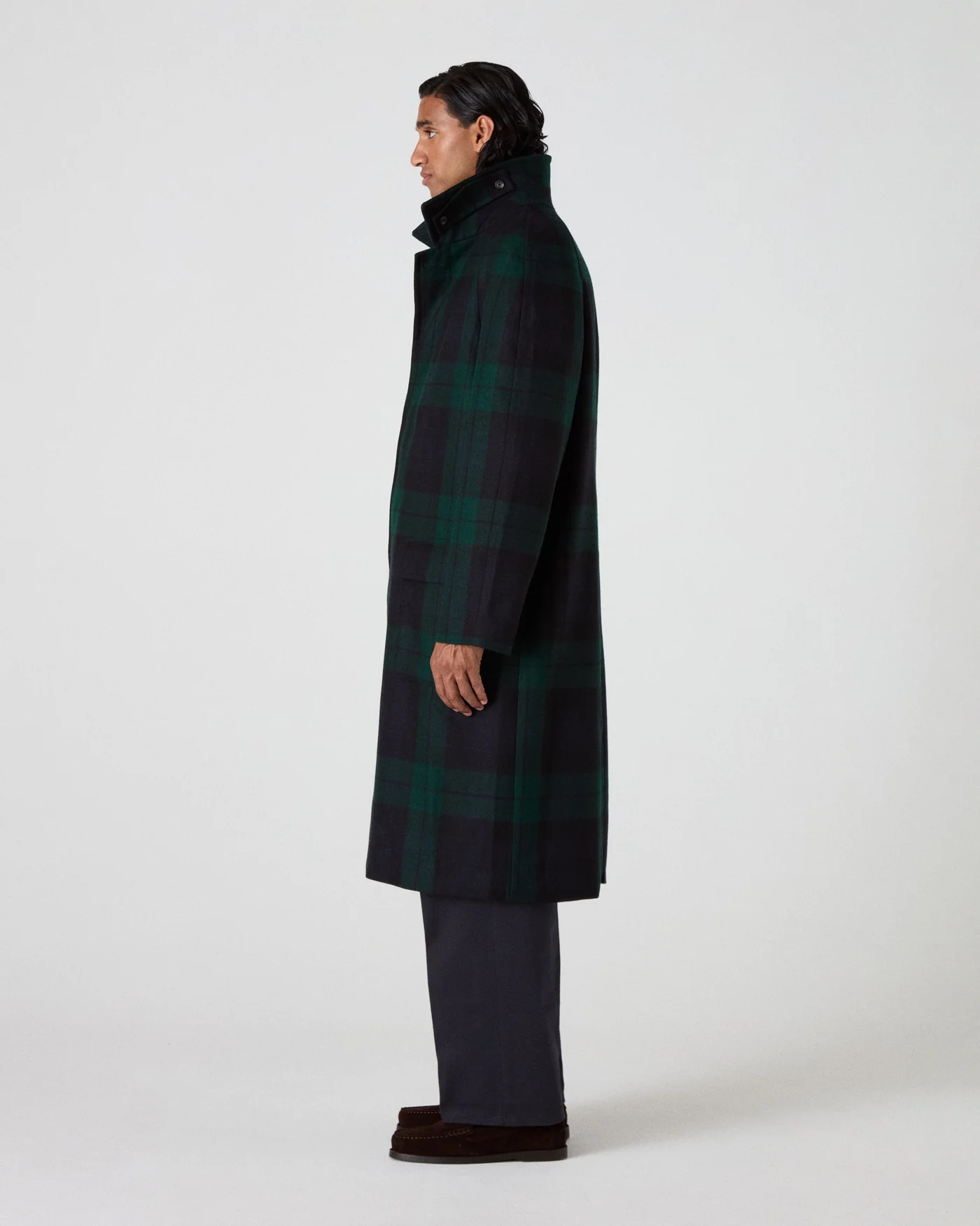 Nelson II Tweed Raglan Coat - Blackwatch — view 4